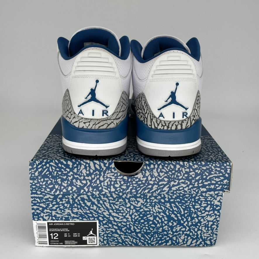 AIR JORDAN 3 Retro Wizards Basketball Shoes Men's Size 12 - Style CT8532-148 | Authentic Sneakers for Streetwear & Basketball Games