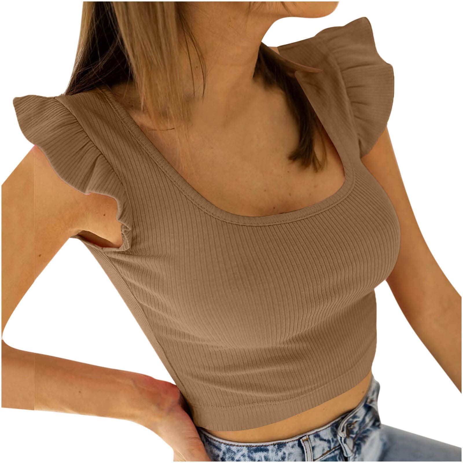 Women's White Tank Tops - Round Neck Solid Color Sleeveless Blouse Shirts for Summer, Gym, Yoga & Casual Wear | Breathable Comfort Fit Tees