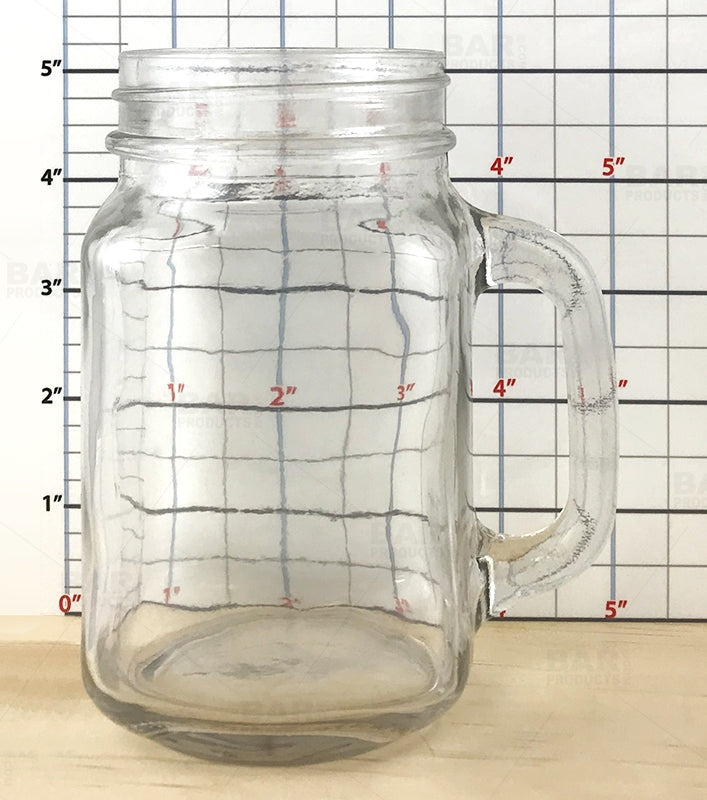 BarConic® 16 oz Mason Jars with Handles - Pack of 12 | Rustic Glass Drinking Cups for Iced Coffee, Smoothies & Party Cocktails | Ideal for Home Bars, Picnics & Farmhouse Decor