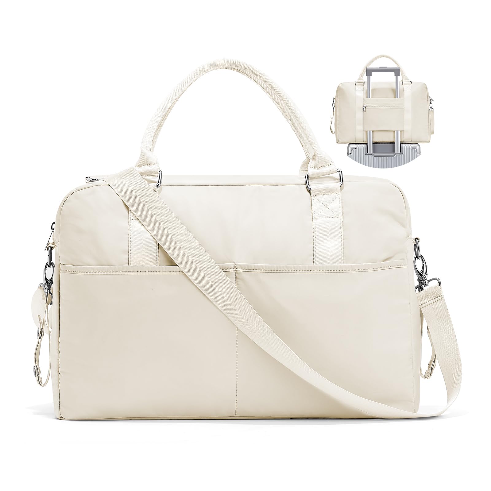 Stylish Weekender Bag for Women - Spacious Travel & Overnight Duffel with Wet Pocket & Trolley Sleeve - Perfect Carry-On Gym Bag for Sports, Workouts & Weekend Getaways