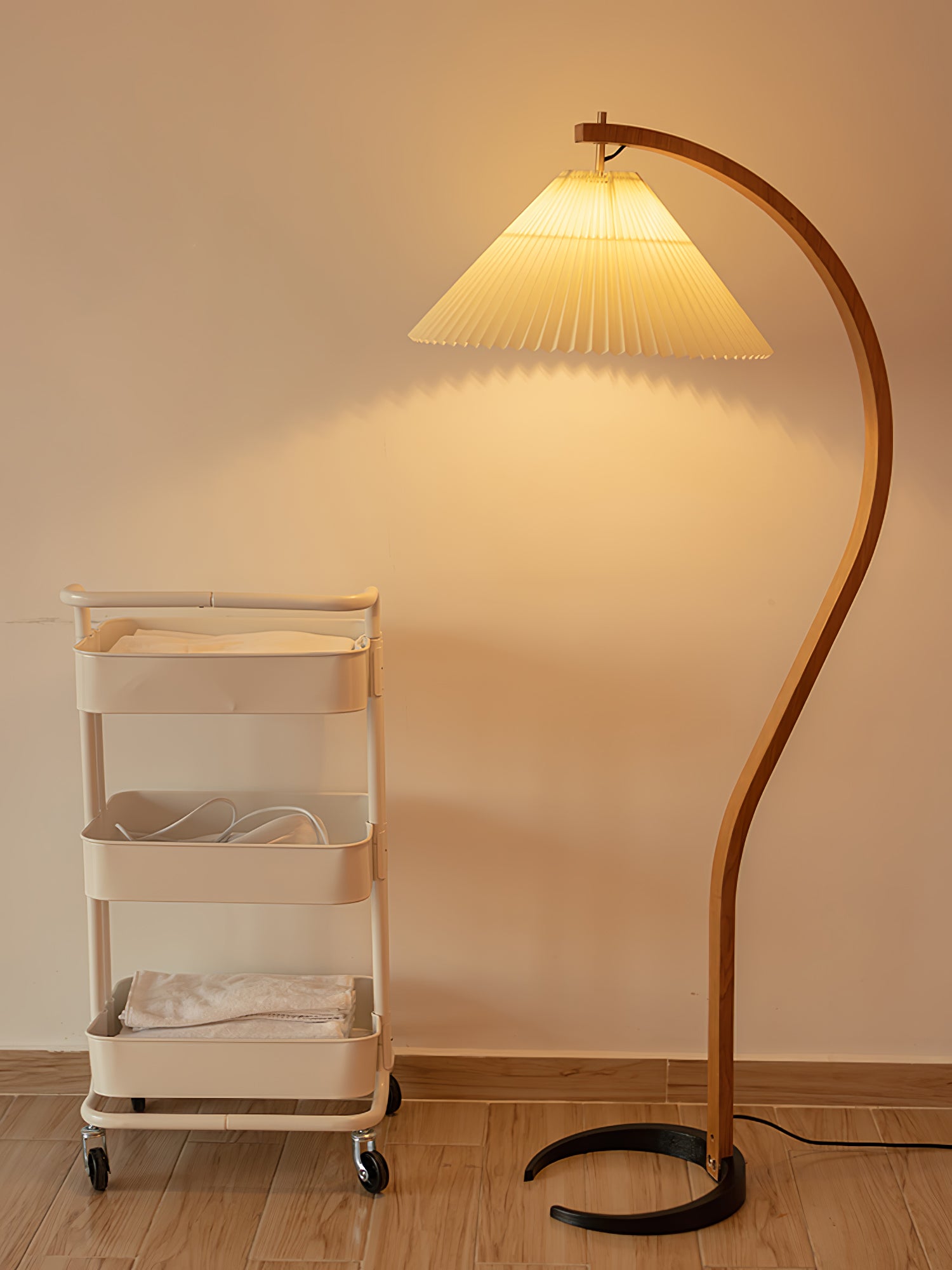 Modern Caprani Adjustable LED Floor Lamp with Remote Control - Brighten Your Living Room, Bedroom, or Office with Stylish Ambient Lighting