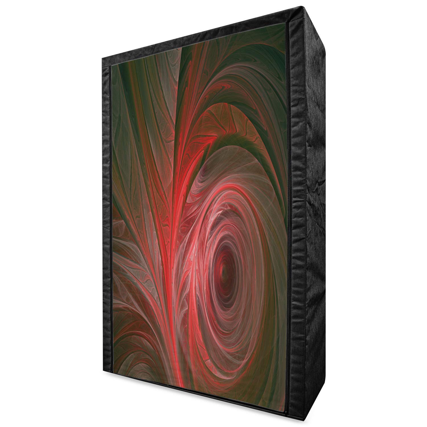 Ambesonne Fractal Portable Fabric Wardrobe with Spiral Leaf Vein Pattern - 42.5