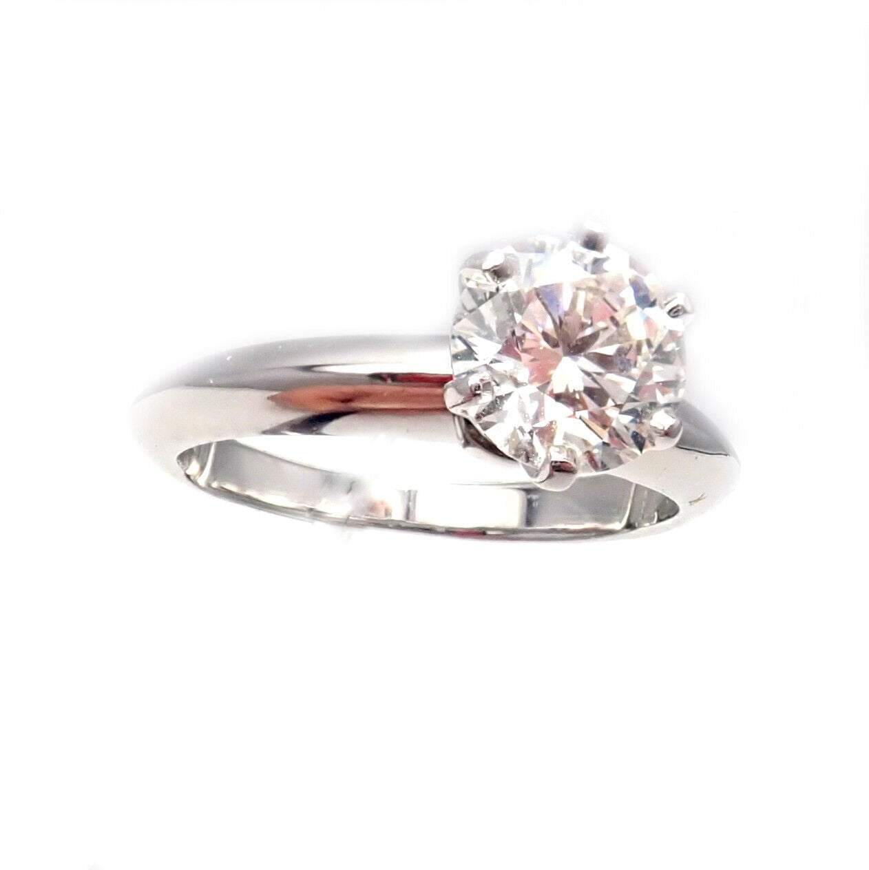 Authentic Tiffany & Co. Platinum 1.13ct Diamond H VS1 Engagement Ring with Certification - Perfect for Proposals, Weddings & Anniversary Gifts