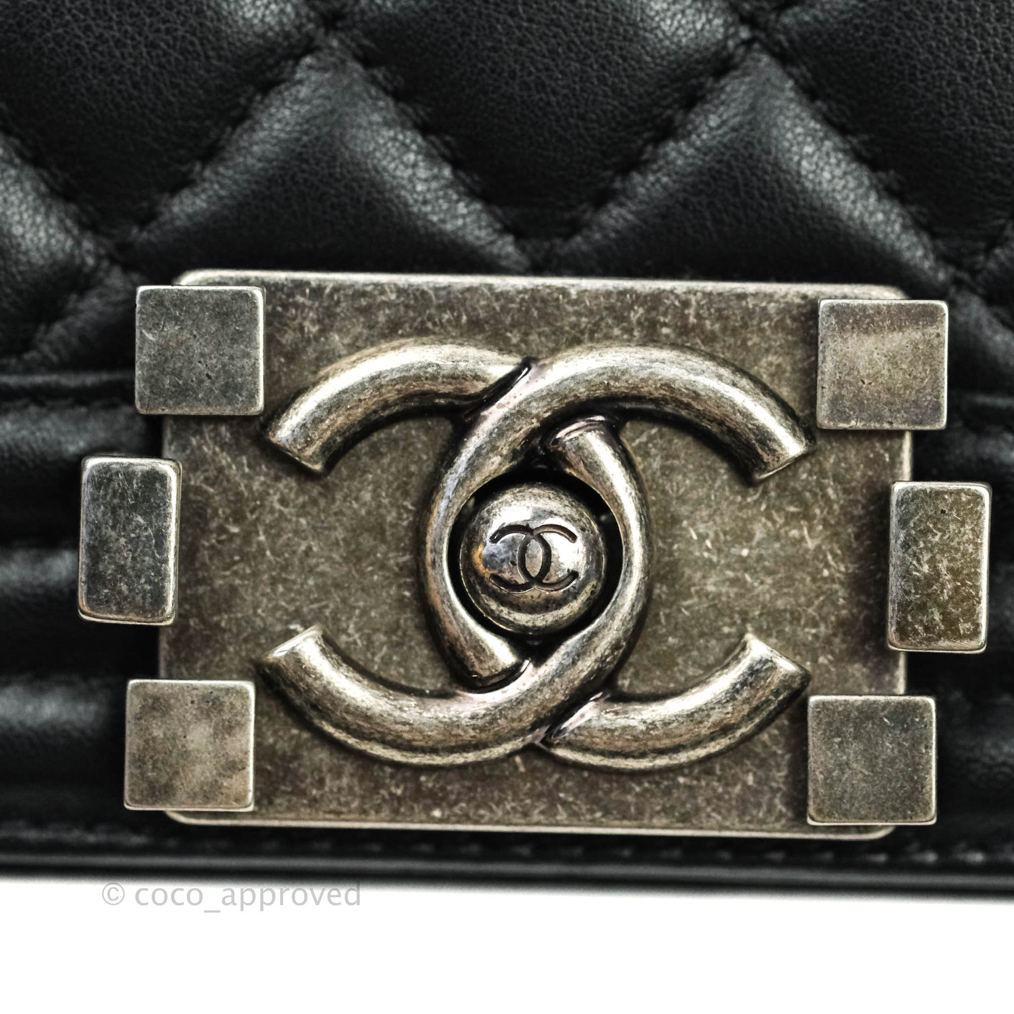 Chanel Boy Small Handbag Black Calfskin Leather Ruthenium Hardware - Luxury Crossbody Bag for Women, Perfect for Evening Parties & Date Nights