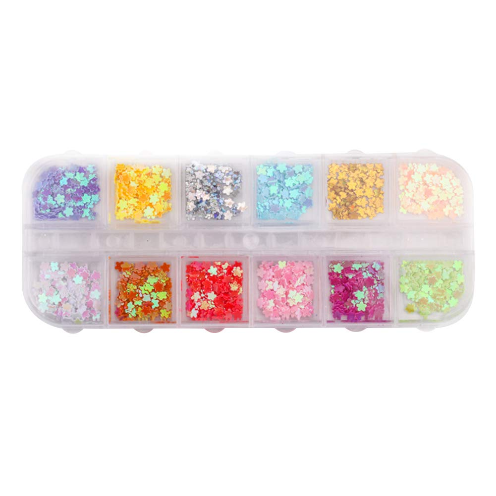 Premium Nail Art Stickers & Decals - Butterfly, Star, Heart, Circle Sequins for DIY Manicure | Glitter Flakes for Women, Girls & Kids | Perfect for Home Nail Art & Salon Use | Great for Parties, Weddings & Special Occasions