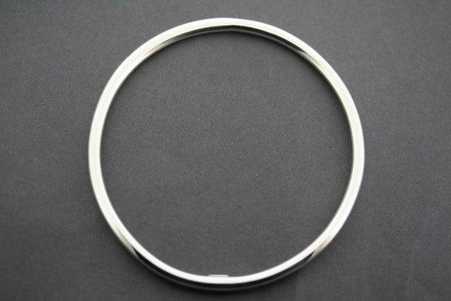 Sterling Silver Narrow Tubular Circle Bangle Bracelet - Elegant Minimalist Jewelry for Women, Perfect for Everyday Wear & Special Occasions
