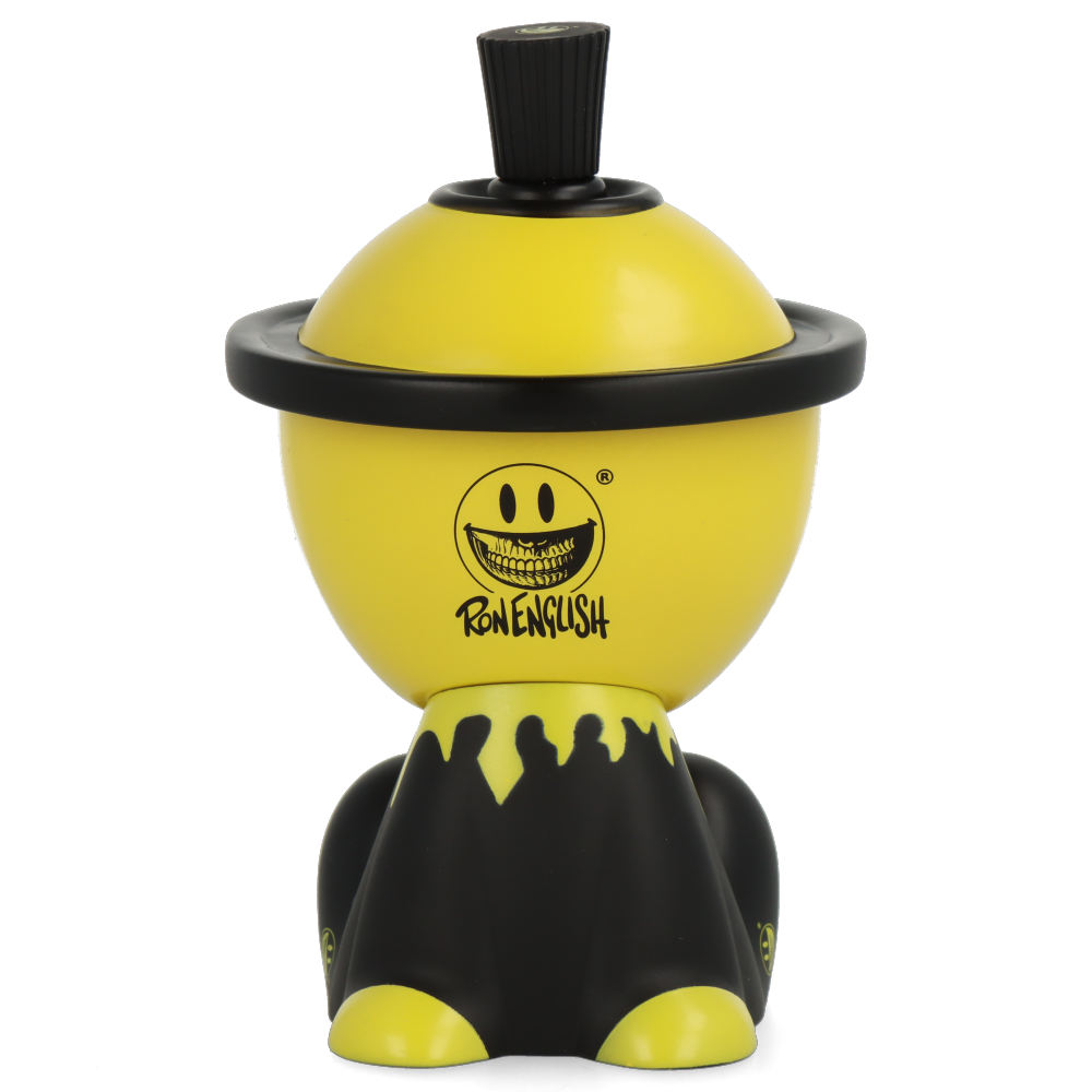 Grinbot OG Yellow by Ron English x Czee13 - Limited Edition Art Toy for Collectors - Perfect for Home Decor, Office Display & Pop Culture Enthusiasts