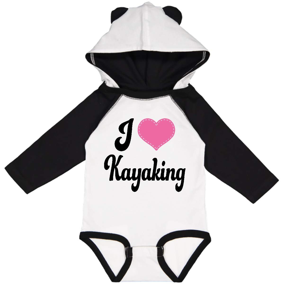 Inktastic Kayak Gifts - I Love Kayaking Long Sleeve Baby Bodysuit - Perfect for Kayaking Enthusiasts, Outdoor Adventures & Water Sports Lovers