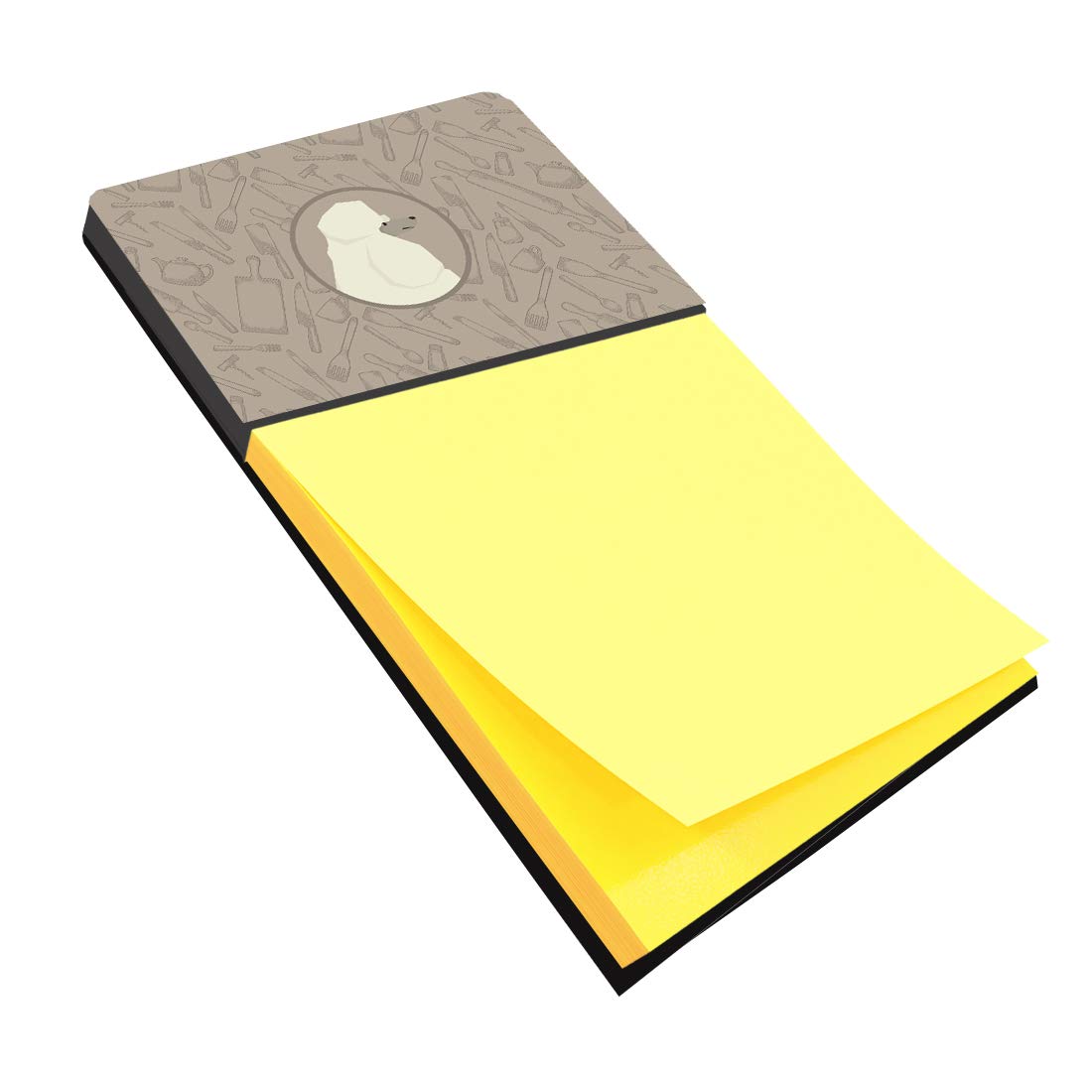 Cute Poodle Sticky Note Holder for Kitchen - Adhesive Memo Pad Organizer for Fridge, Office & Home Use