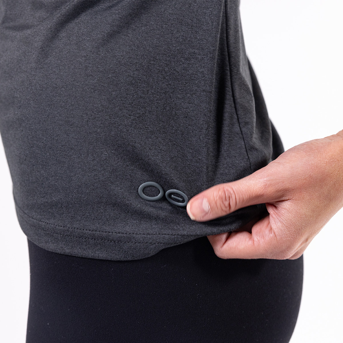 Cool Down V-Neck Women's T-Shirt - Soft & Breathable Dark Gray Heather - Perfect for Yoga, Running & Casual Wear