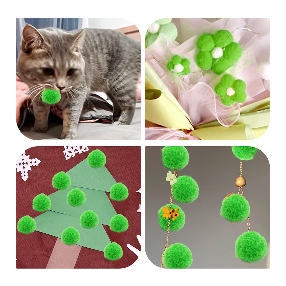 150 Pieces 1 Inch Green Pom Poms for DIY Crafts - Soft Fuzzy Pompom Balls for Easter Decorations, Mother's Day Crafts, Scrapbooking & Kids Art Projects - Perfect for Party Decor, Classroom Activities & Gift Making