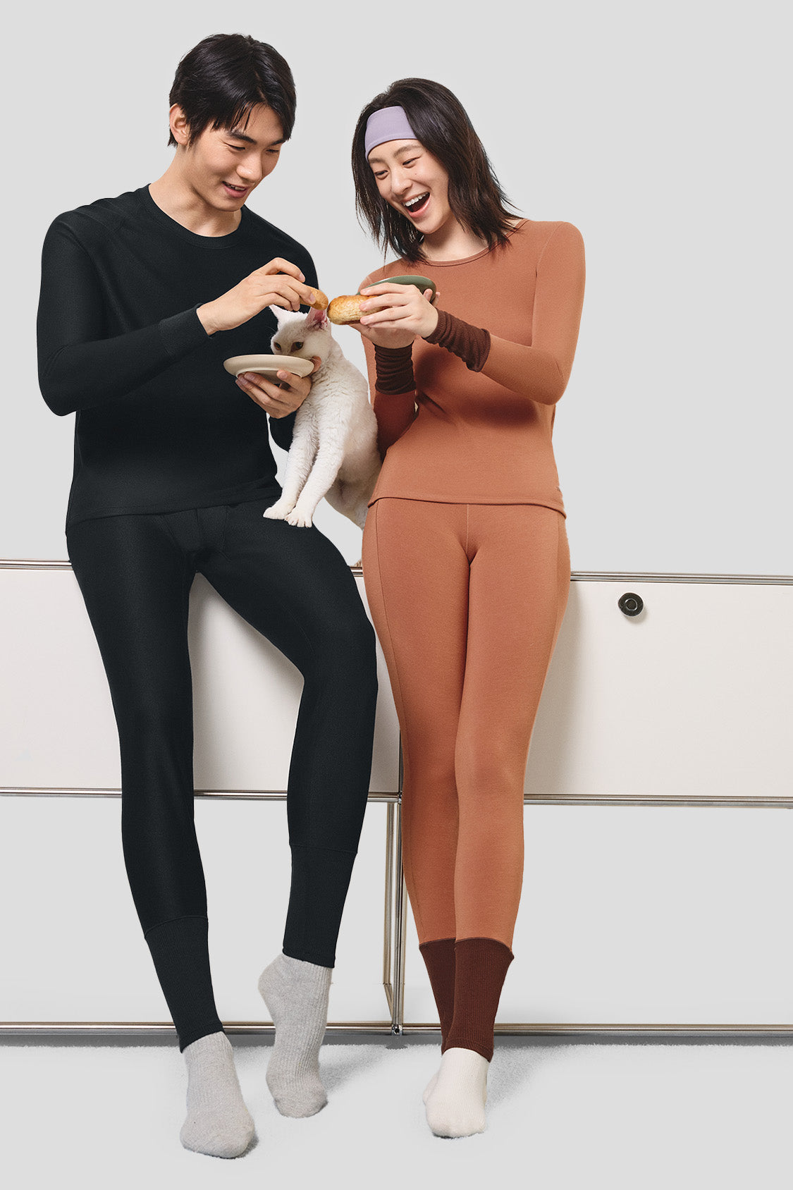 FitEssence Women's Thermal Base Layer Set - Moisture Wicking Long Sleeve Top & Leggings for Cold Weather, Yoga, Running & Outdoor Activities
