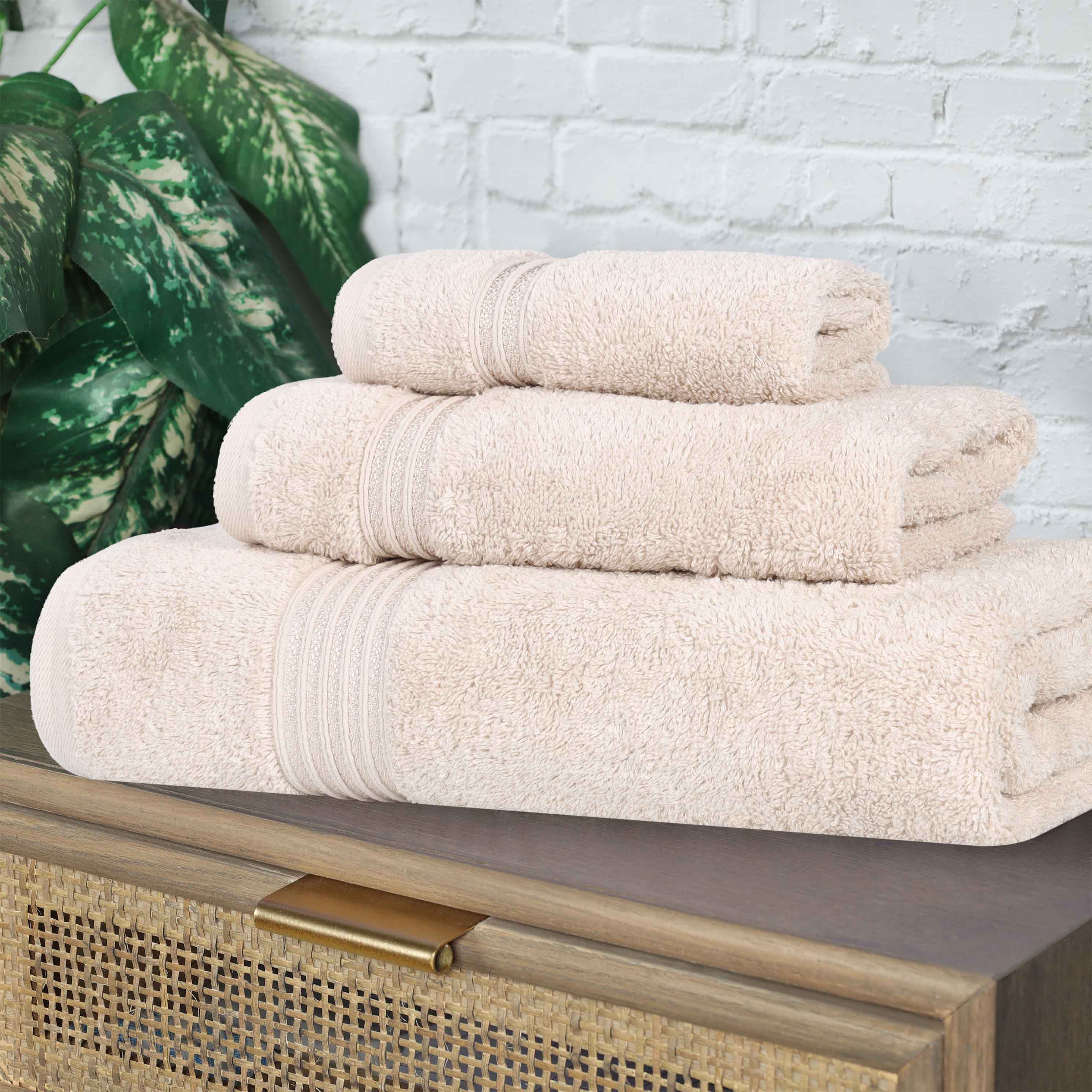 Premium Egyptian Cotton 3-Piece Towel Set - Ultra Soft, Highly Absorbent Bath Towels for Spa, Bathroom & Luxury Home Use