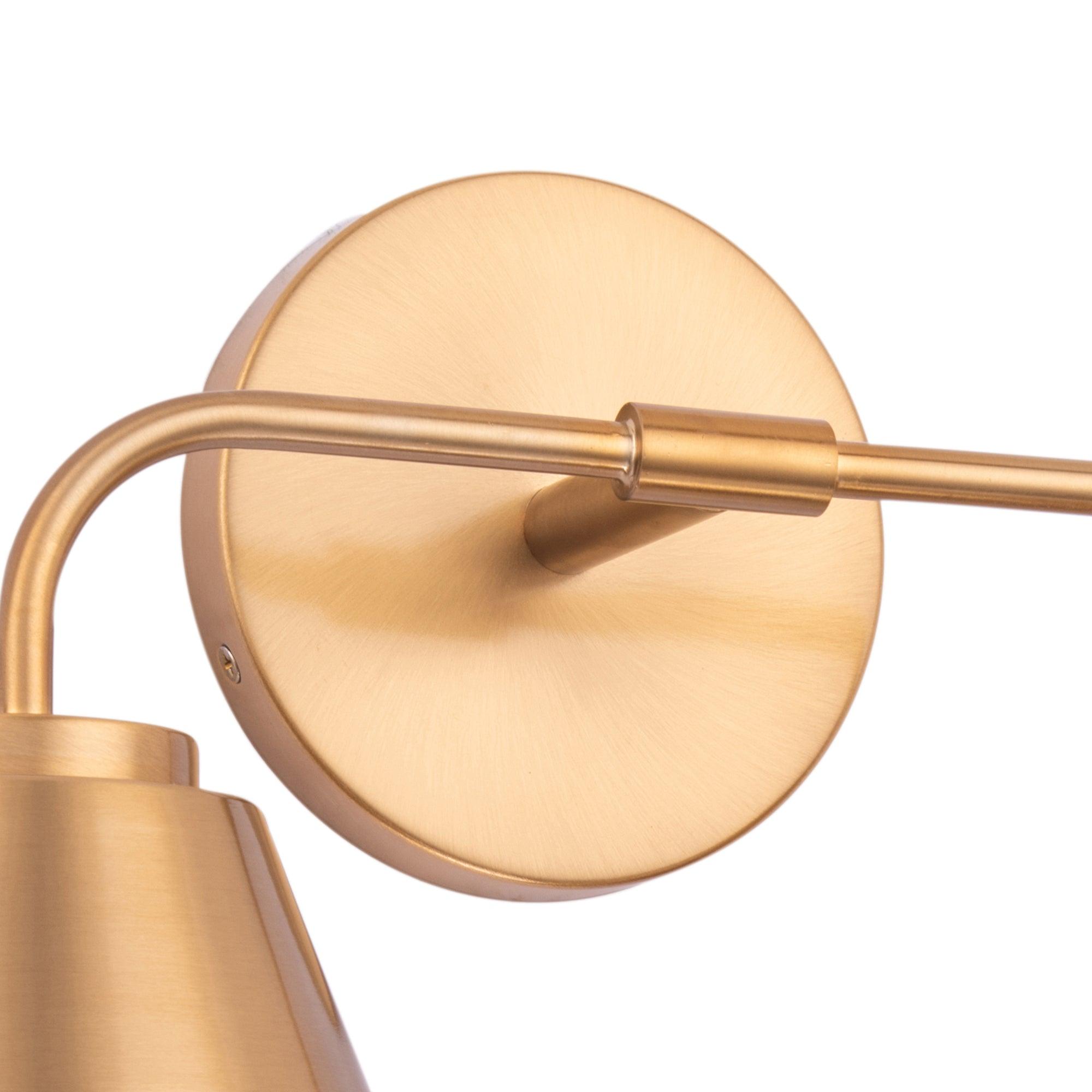 Modern 2-Light Loft Style Vanity Light - Brushed Nickel Bathroom Sconce for Contemporary Bedroom & Powder Room Lighting
