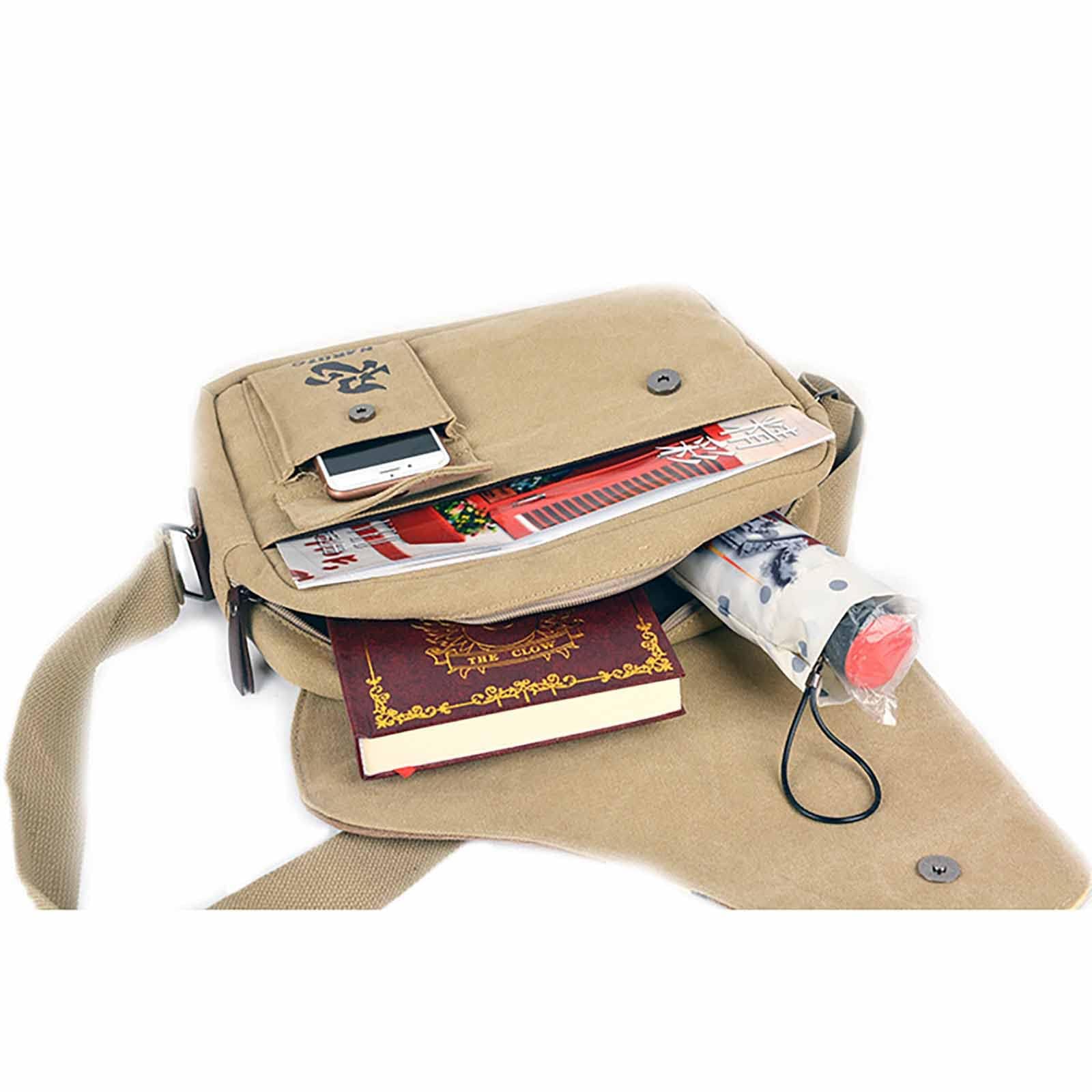 Japanese Anime Canvas Tote Bag - Cartoon Shoulder Messenger Bag for Men & Women | Stylish Casual Carryall for School, Shopping & Travel