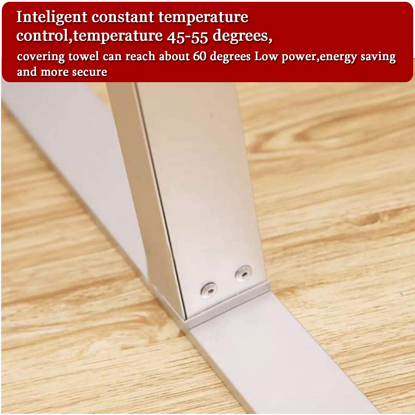 Freestanding Heated Towel Warmer Rack for Bathroom - 100W Energy Efficient Ladder Style Towel Dryer with Waterproof On/Off Switch | Perfect for Spa, Luxury Bathrooms & Cold Weather Comfort