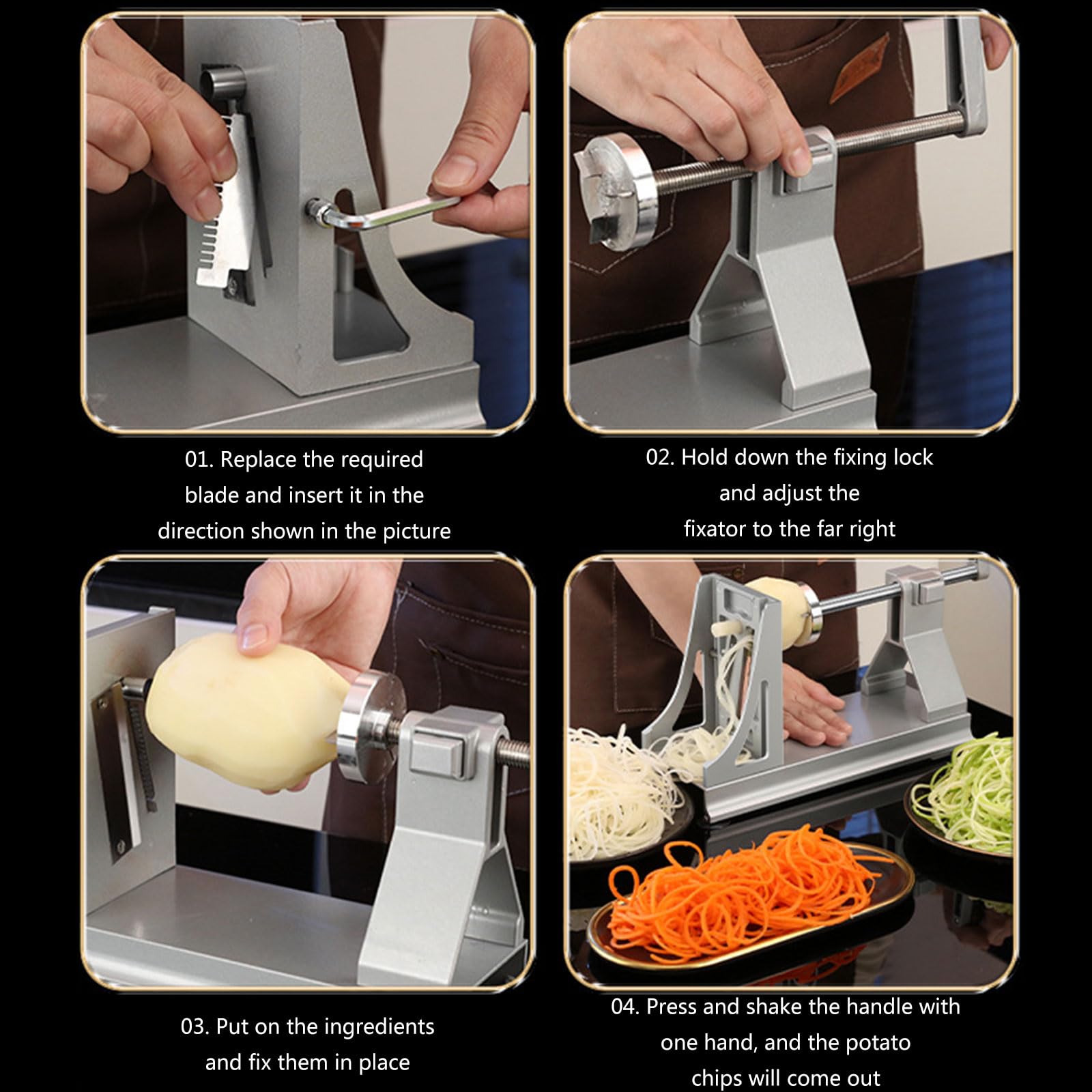 Multifunctional Vegetable Cutter & Potato Slicer - Easy to Use Kitchen Tool for Potato, Carrot & More | Perfect for Meal Prep, Salad Making & Home Cooking