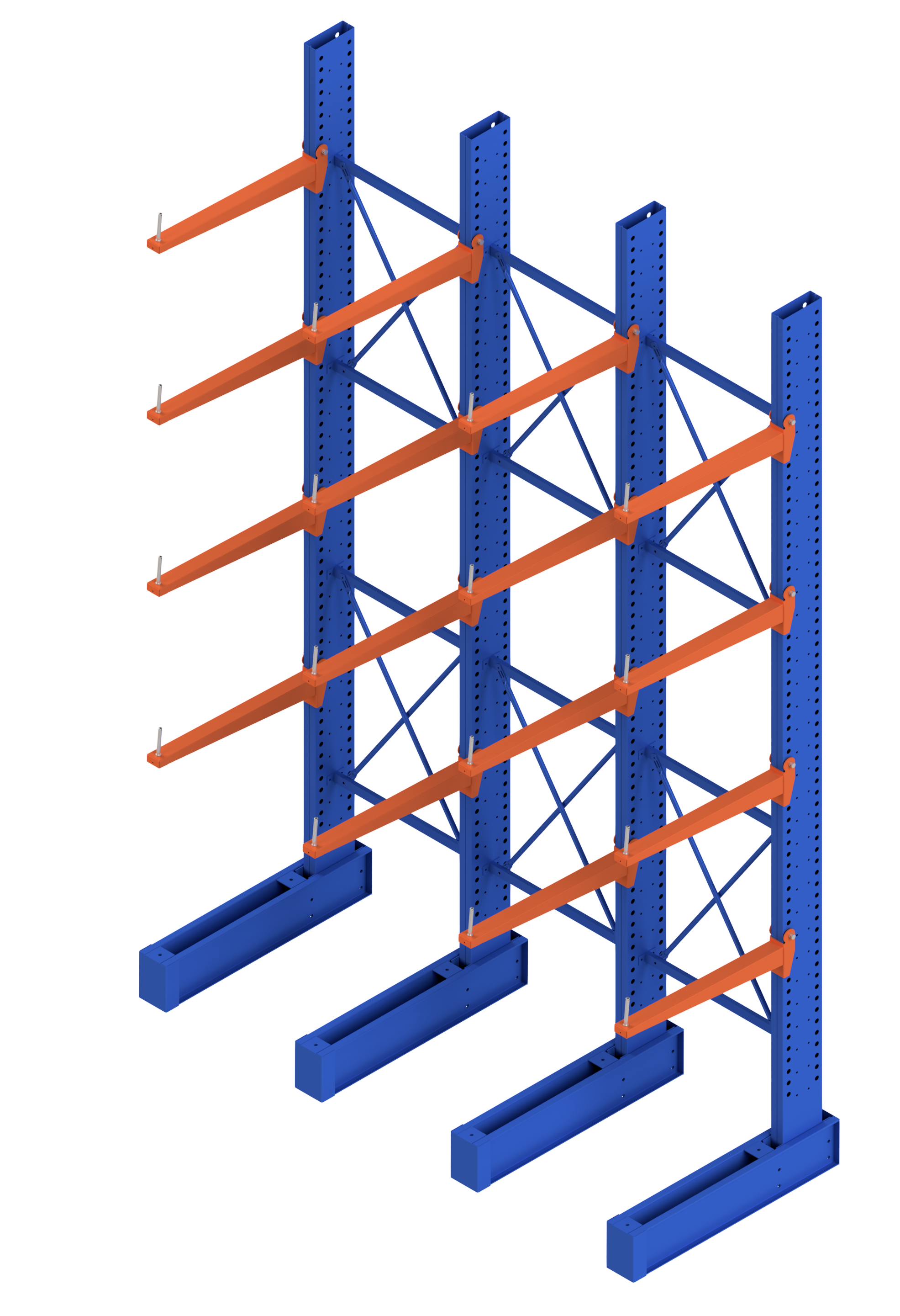 Heavy Duty Cantilever Racking System - 3 Bay Industrial Storage Shelves for Warehouse, Garage & Workshop Organization