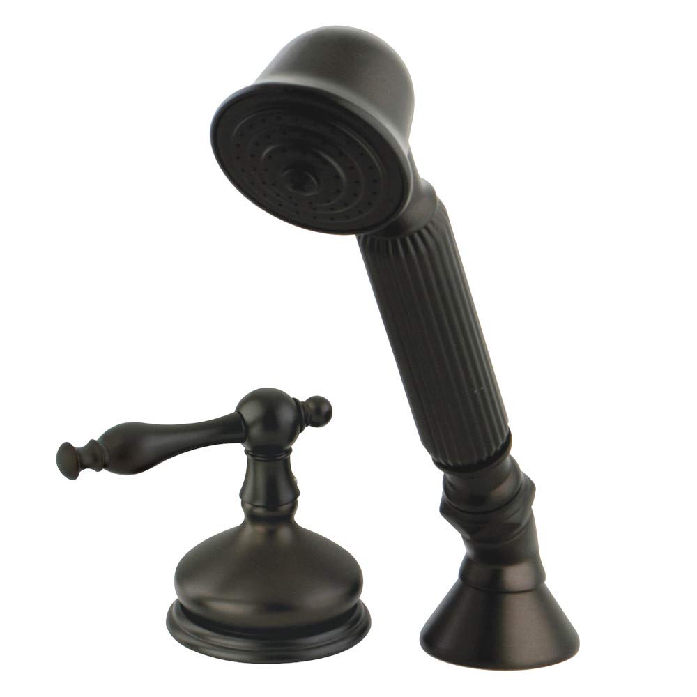 Kingston Brass KSK3335NLTR Oil Rubbed Bronze Deck Mount Hand Shower with Diverter for Roman Tub Faucet - 8