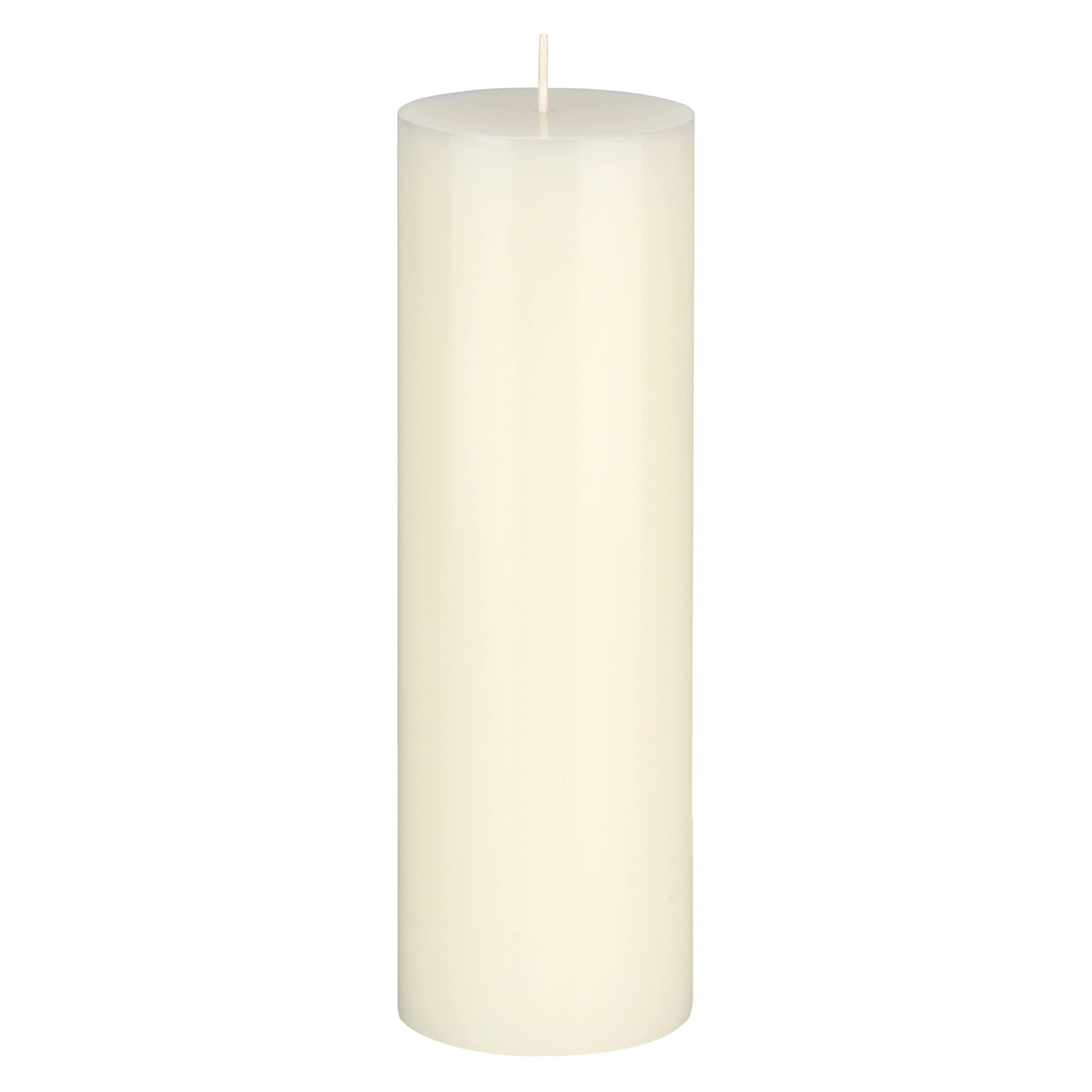 Premium Unscented Ivory Pillar Candle - 3x9 Inch Hand-Poured Pure Wax for Home Decor, Weddings & Events | Elegant Centerpiece for Holidays, Spas, Vigils & Prayer Ceremonies | Long-Lasting Celebration Candle for Romantic Dinners & Relaxing Baths