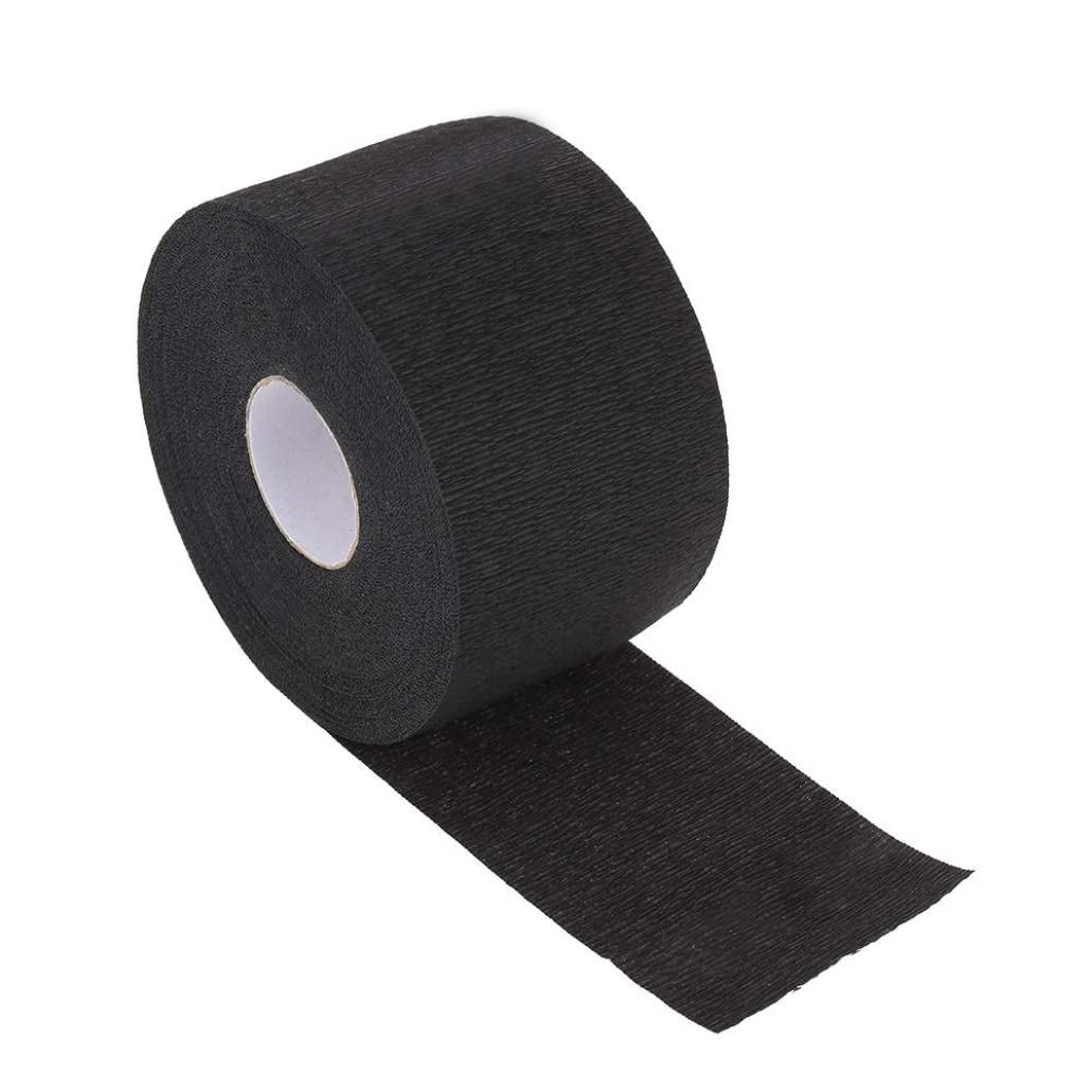Disposable Paper Barber Neck Strips - Professional Stretchy Black Neck Tape for Haircut & Grooming | Salon, Barber Shop & Home Use | Hygienic Haircut Accessories for Stylists & DIY