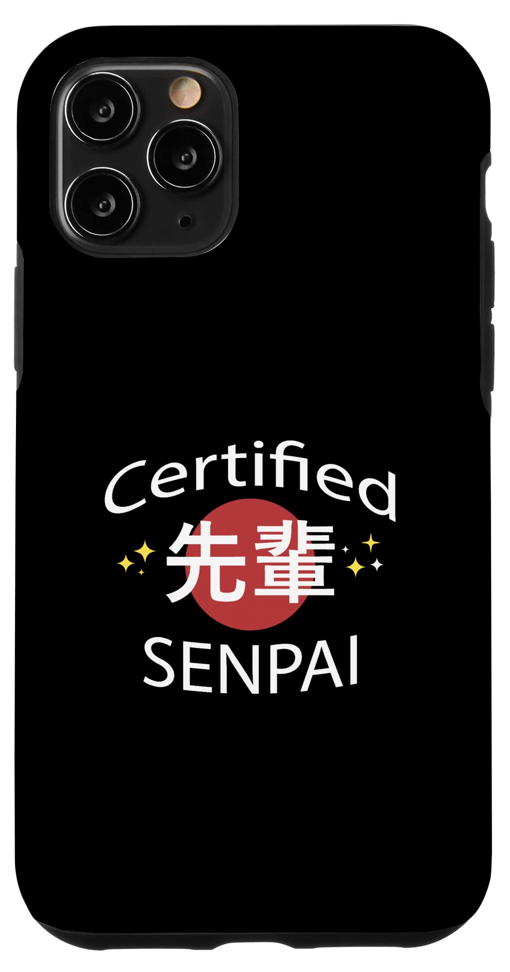 iPhone 11 Pro Anime Shirt Case with 'Certified Senpai' Japanese Lettering - Perfect for Anime Fans, Cosplay & Kawaii Fashion Enthusiasts
