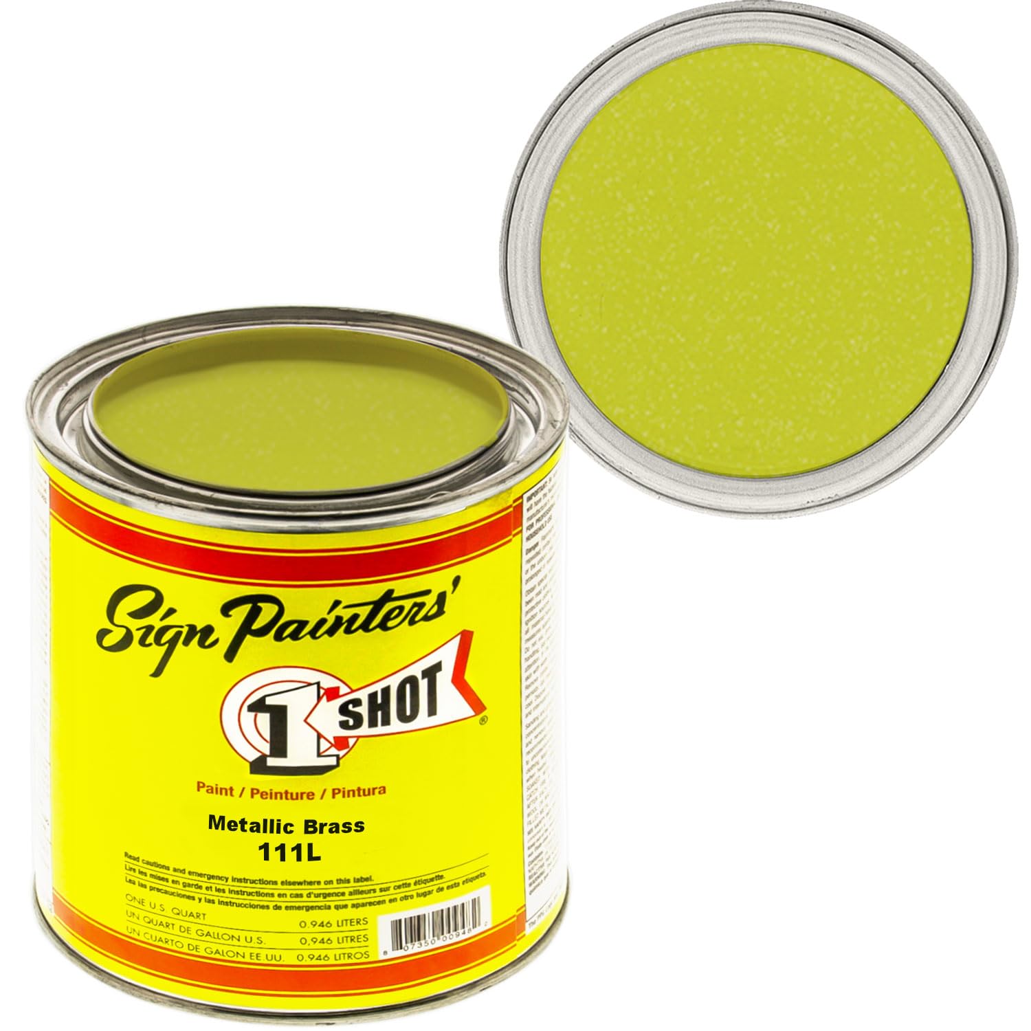 One Shot Metallic Brass Quart - Premium Metallic Paint for DIY Crafts, Model Kits & Automotive Touch-Ups - Perfect for Hobbyists & Professionals