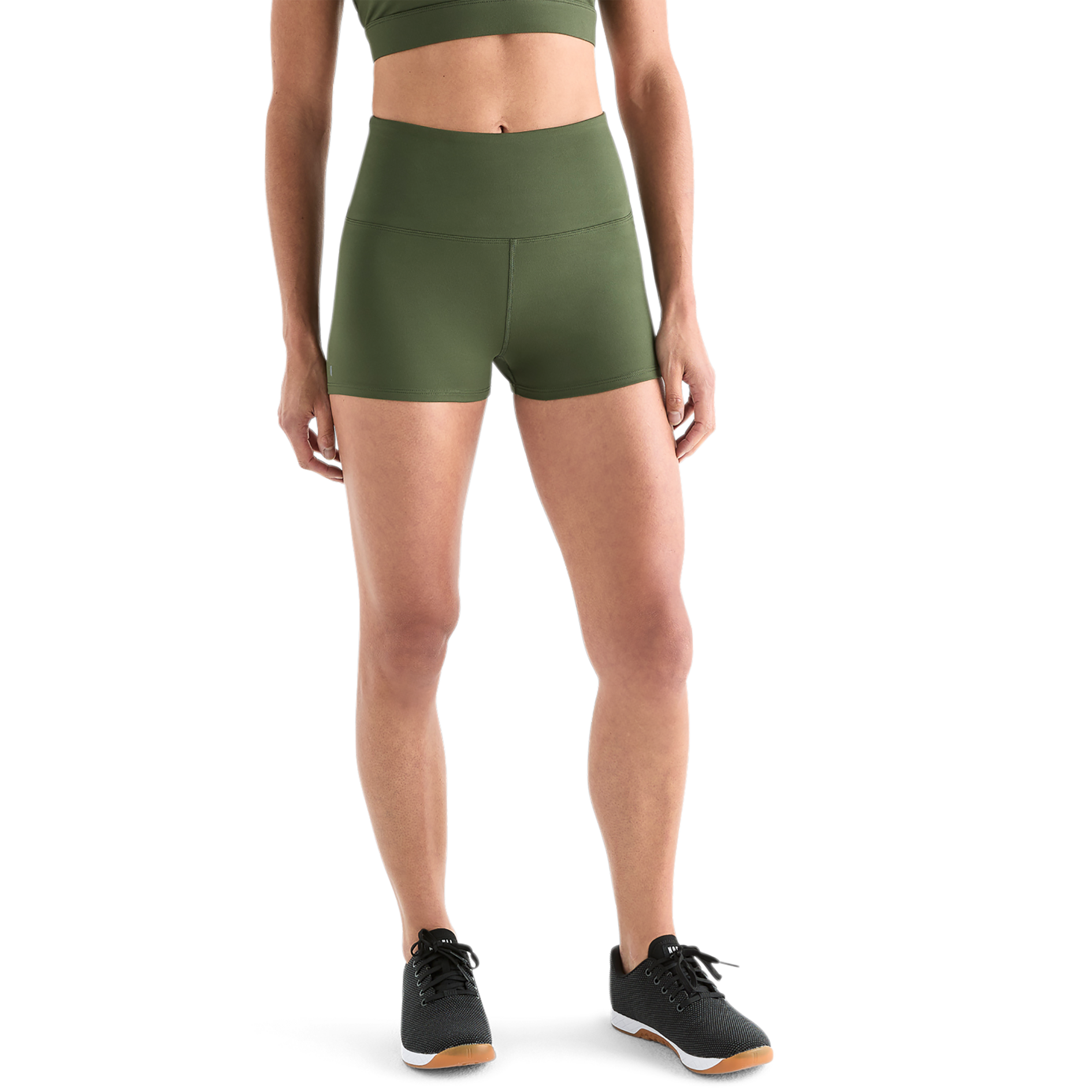 Women's High Waist Matte Shorts - Comfortable Stretchy Workout Shorts for Running, Yoga & Gym - Trendy High Rise Fitness Shorts for Women