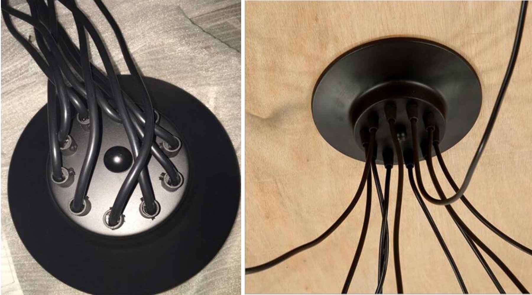 Vintage 10-Light Chandelier with Bulbs Included - Modern Flush Mount Ceiling Light Fixture for Living Room, Dining Room & Bedroom Lighting