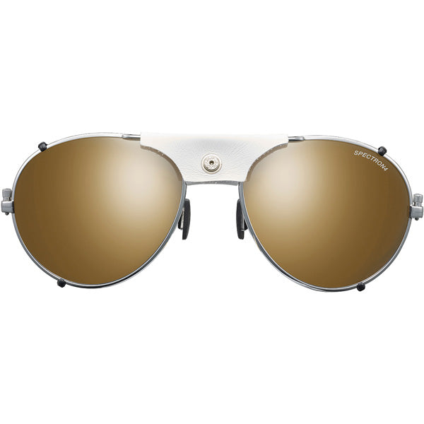 Julbo Cham Chrome White Sunglasses - Polarized UV Protection for Men & Women - Perfect for Hiking, Running, and Outdoor Adventures