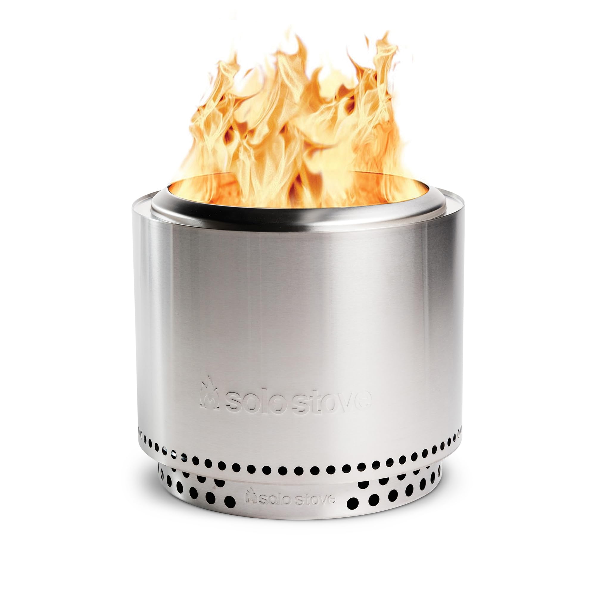 Solo Stove Bonfire 2.0 Smokeless Fire Pit with Stand & Removable Ash Pan - 19.5 Inch Portable Outdoor Wood Burning Fireplace - Stainless Steel Camping Fire Pit for 4-6 People (21.75 lbs) - Perfect for Backyards, Patios, Camping & Beach Bonfires