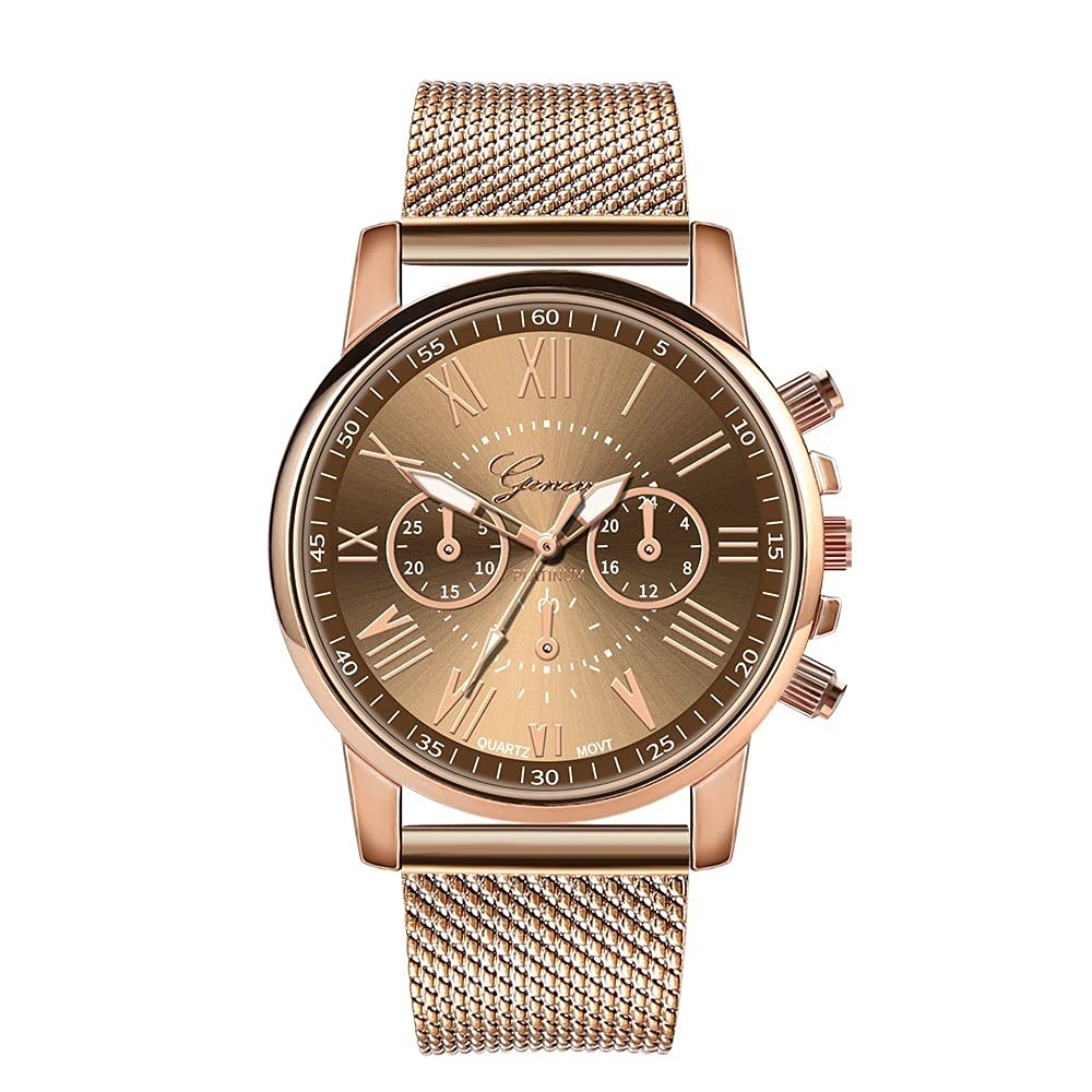 Rose Gold Starry Sky Women's Watch - Elegant Mesh Wristwatch for Ladies, Perfect for Daily Wear & Gifting