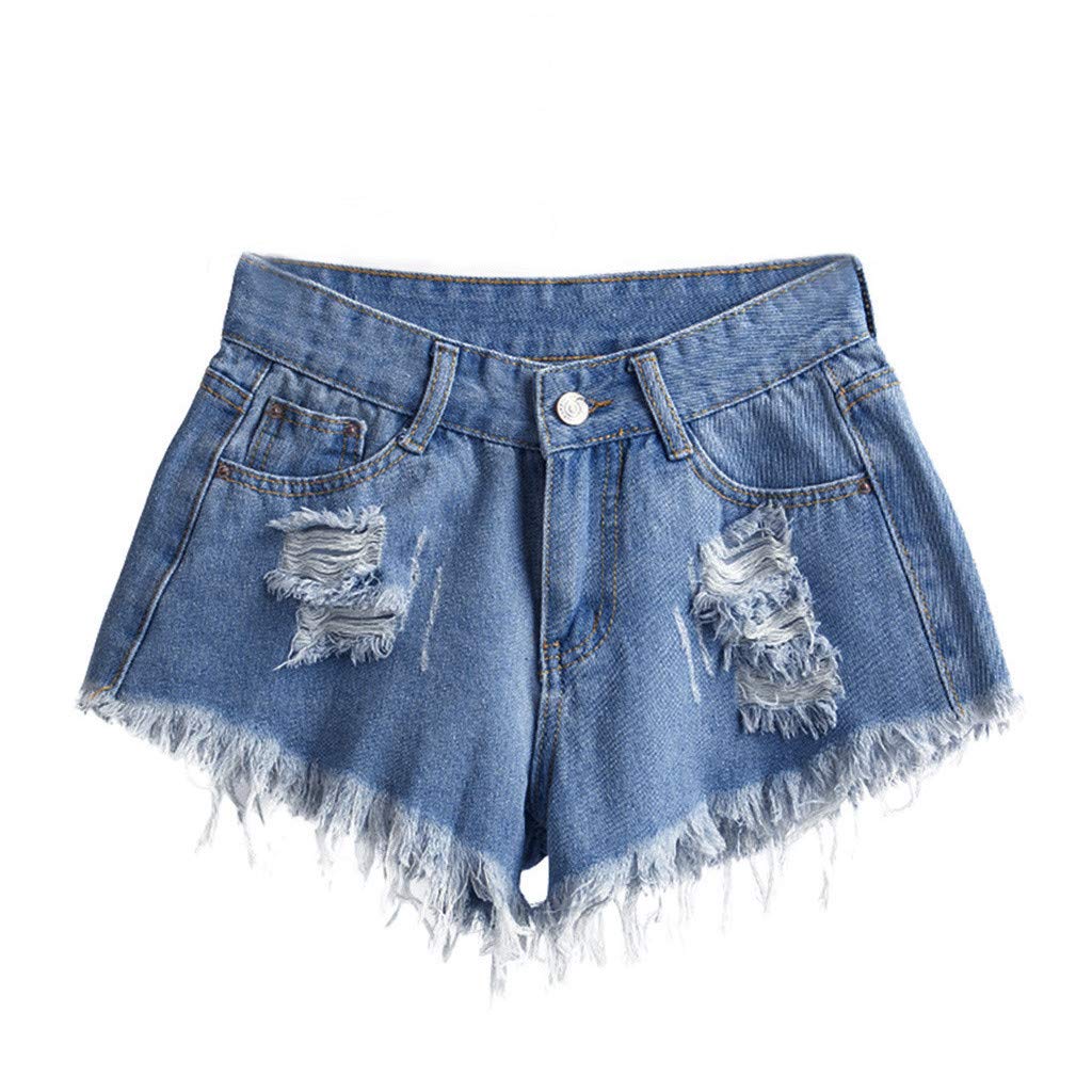 Melupa Plus Size Denim Shorts for Women - High Waisted Ripped Frayed Stretch Jean Shorts with Pockets | Casual Summer Fashion for Beach, Outing & Daily Wear