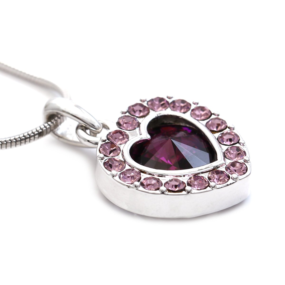 Valentine's Day & Mother's Day Heart Pendant Necklace - Sterling Silver Charm Jewelry Gift for Her - Perfect for Anniversaries, Romantic Dates & Special Occasions