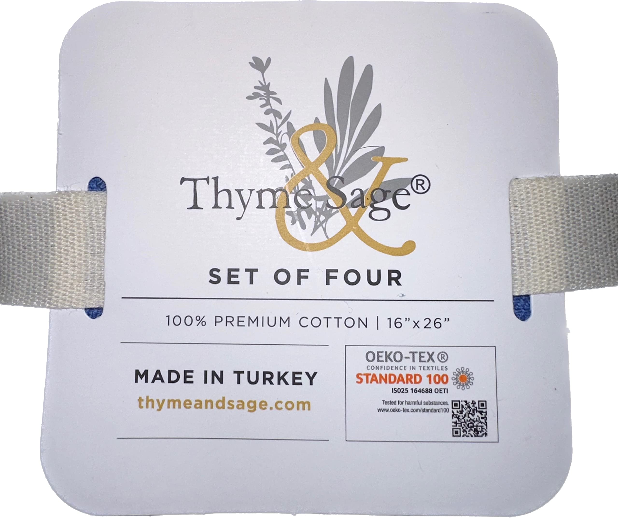 4-Pack Premium Turkish Cotton Kitchen Towels Set - Ultra Absorbent & Quick-Drying Dish Towels - 16