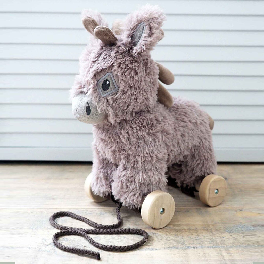 Norbert Wooden Donkey Pull Along Toy for Toddlers - Fun & Educational Walking Companion for Kids - Perfect for Indoor & Outdoor Playtime