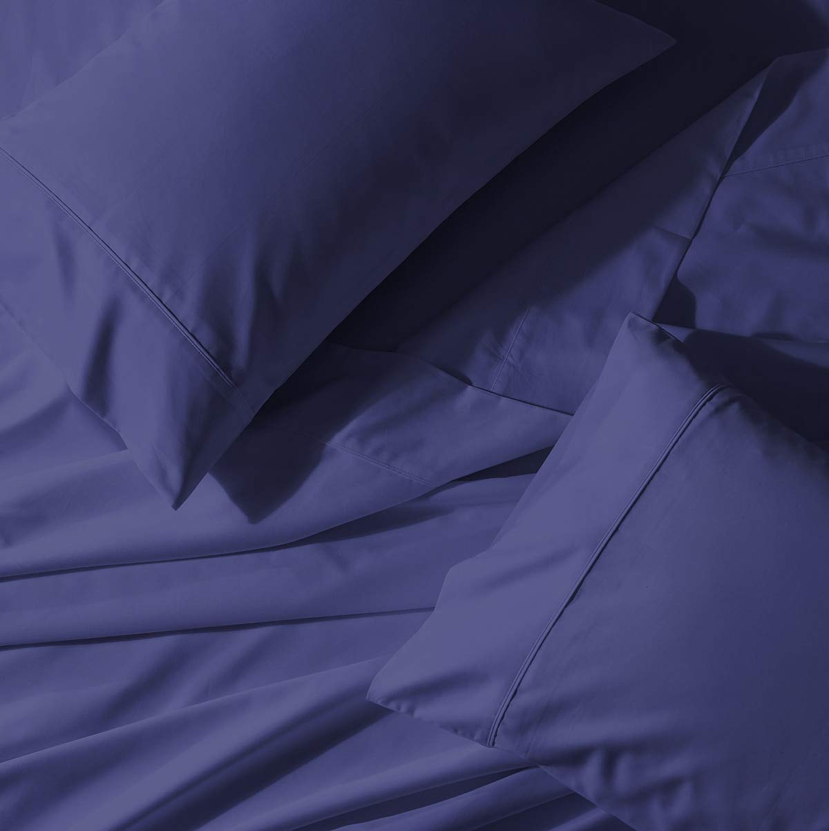 Premium 300-Thread-Count 100% Cotton Percale King Size Pillowcases - Set of 2 Ultra Soft & Breathable Bedding - Periwinkle Blue - Perfect for Hotels, Guest Rooms & Luxury Home Decor