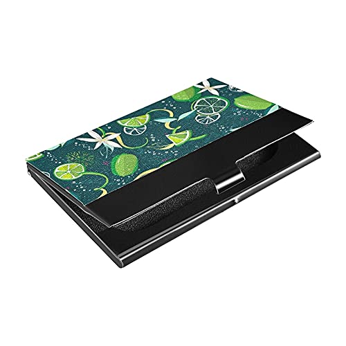Premium Metal & Leather Business Card Holder for Men & Women - Portable Business Card Case for Professionals - Perfect for Networking, Meetings & Corporate Events