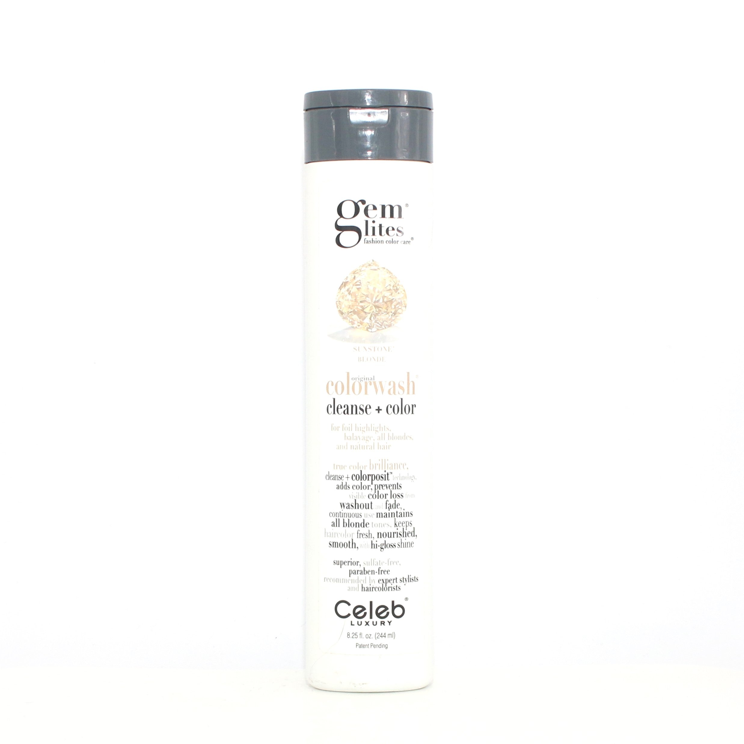 Celeb Luxury Gem Lites Sunstone Blonde Color Wash 8.25 oz - Vibrant Hair Toning Treatment for Blonde Highlights & Balayage | Perfect for Salon-Quality Color Refresh at Home