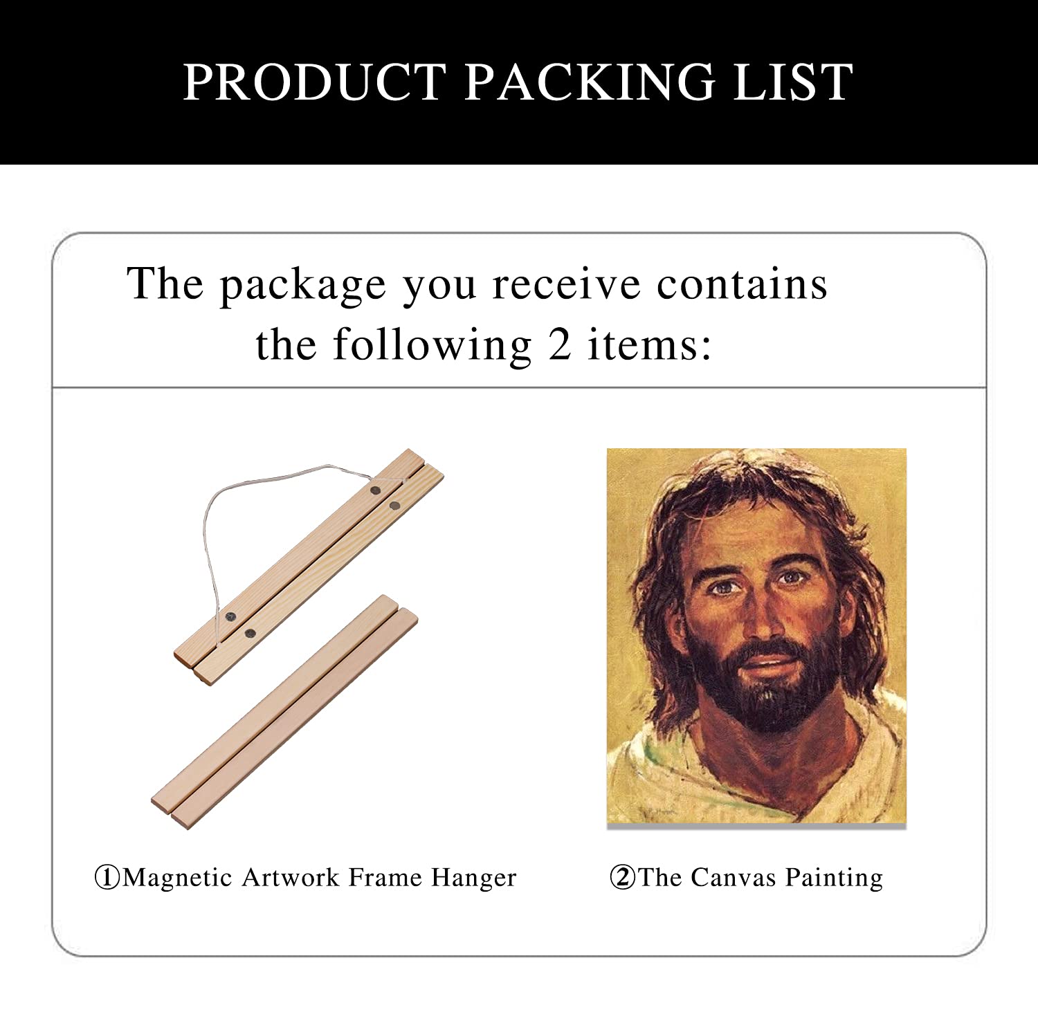 Jesus Canvas Wall Art - Smiling Christ Portrait Christian Home Decor for Living Room, Bedroom & Office - Inspirational Religious Gift for Faithful