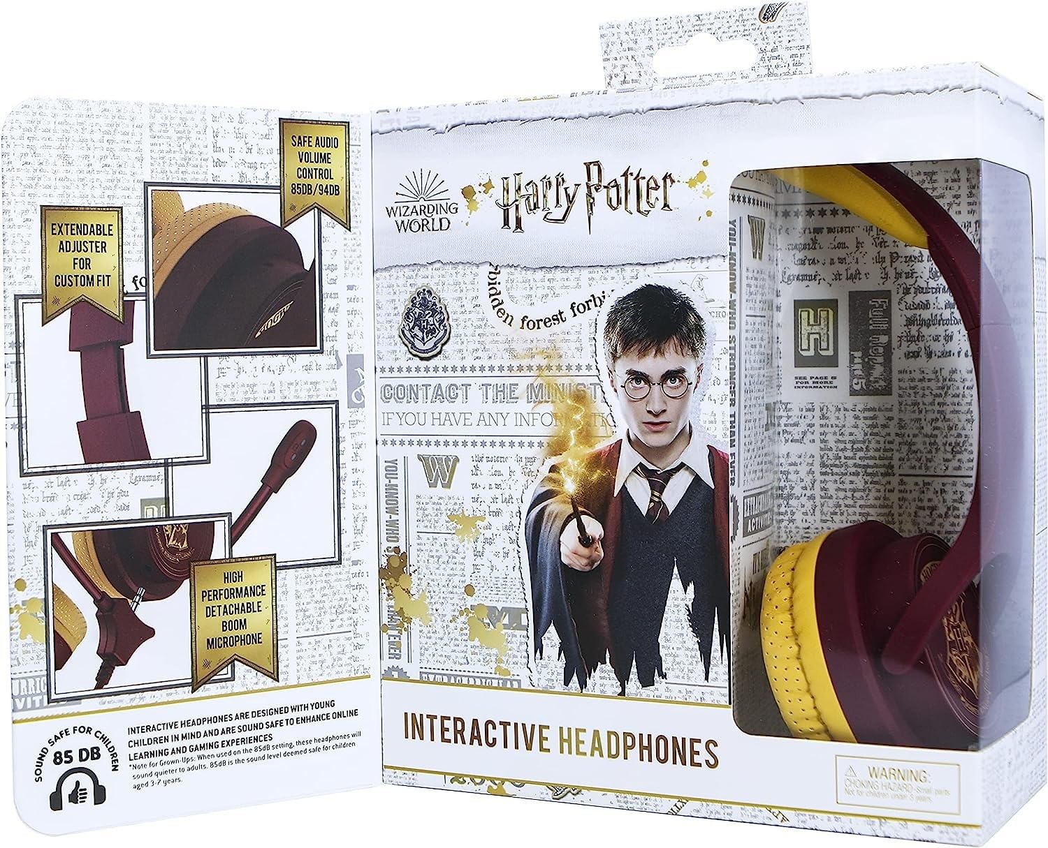 OTL Harry Potter Study Headphones - Universal Compatibility, Brown - Perfect for Studying, Reading & Relaxing with Your Favorite Wizarding World Soundtrack