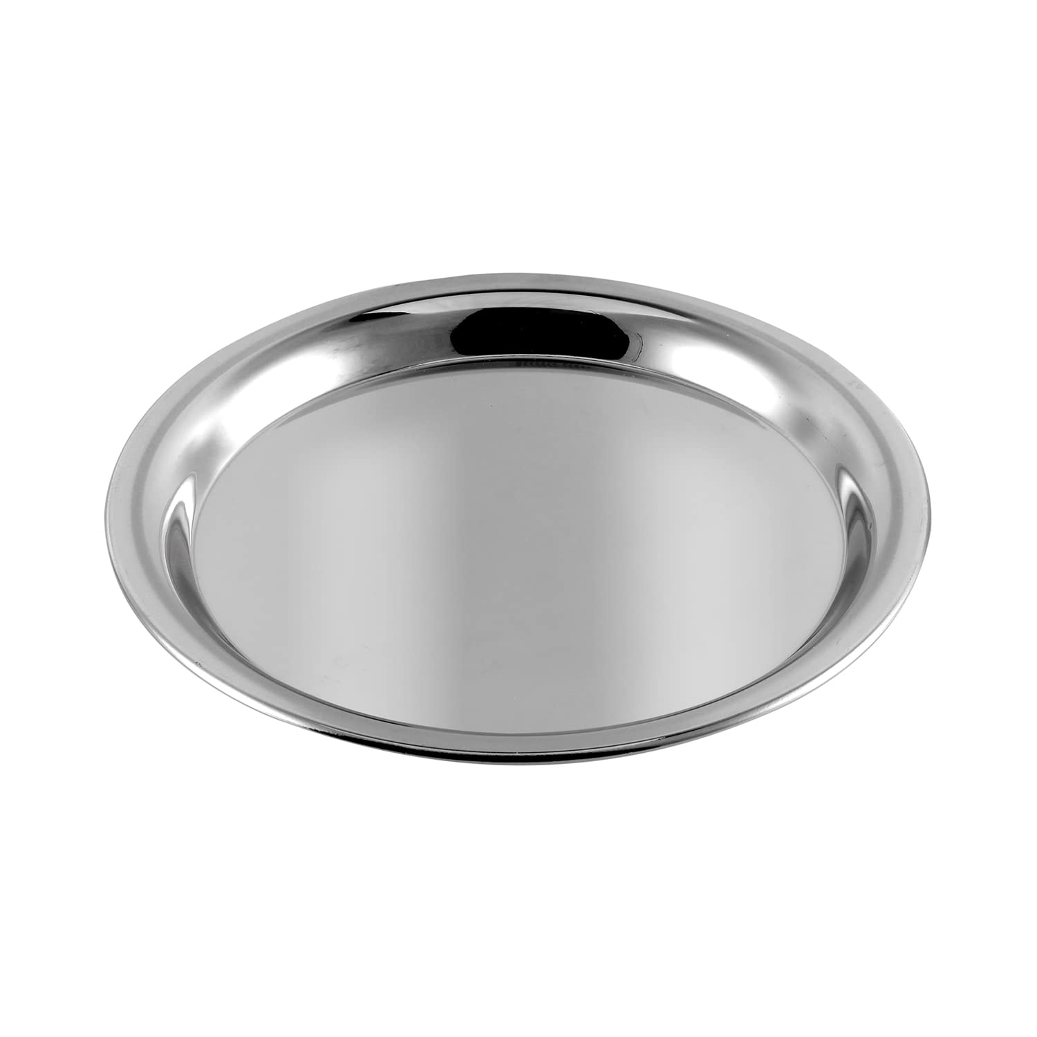 Premium Stainless Steel Thali Plate Set of 6 (20cm) - Mirror Finish Food-Grade Indian Serving Plates - Durable Dinnerware with 2-Year Warranty - Perfect for Indian Cuisine, Restaurants & Home Dining