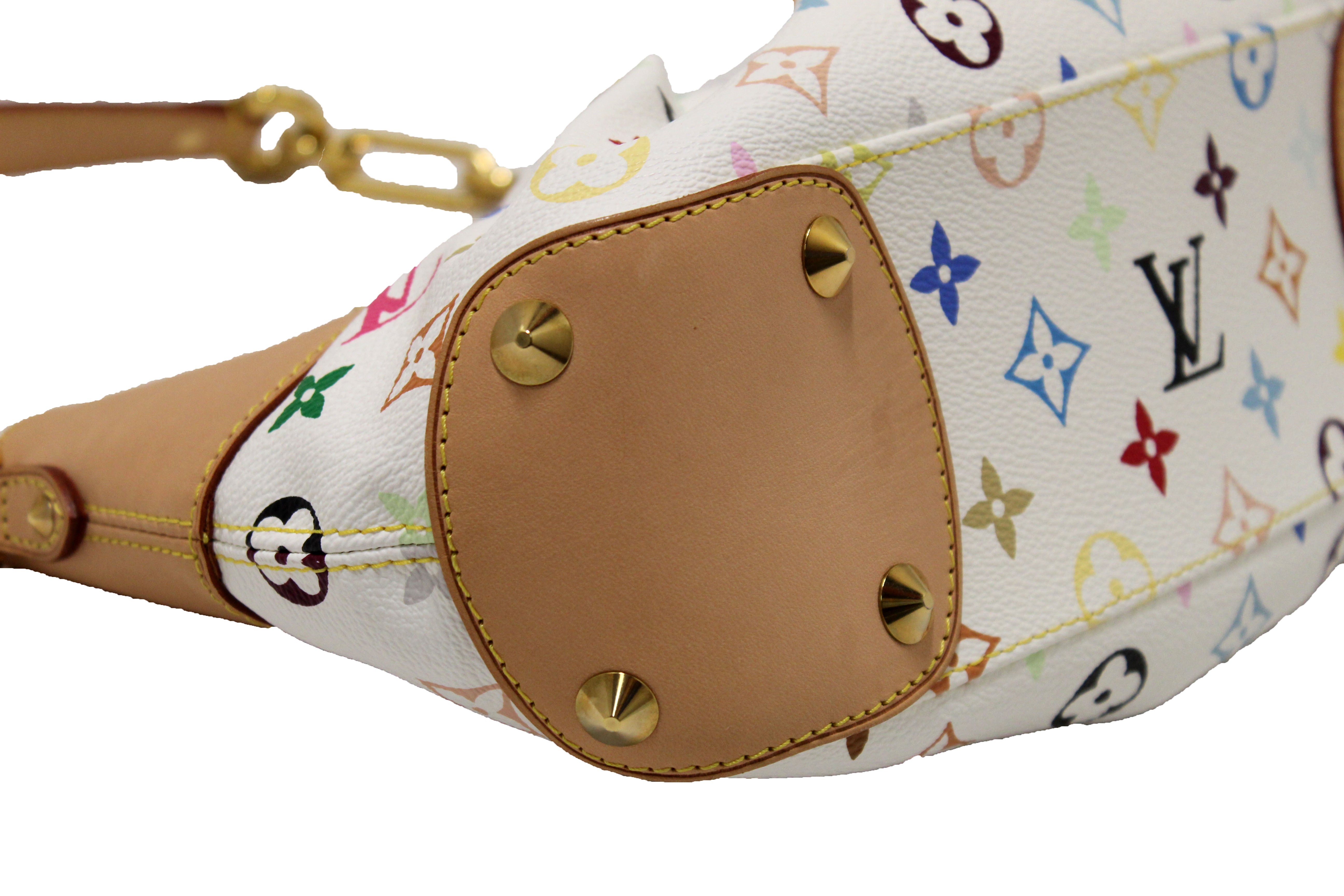 Authentic Louis Vuitton White Monogram Multicolor Judy PM Handbag - Luxury Designer Shoulder Bag for Women, Perfect for Work, Travel & Evening Events