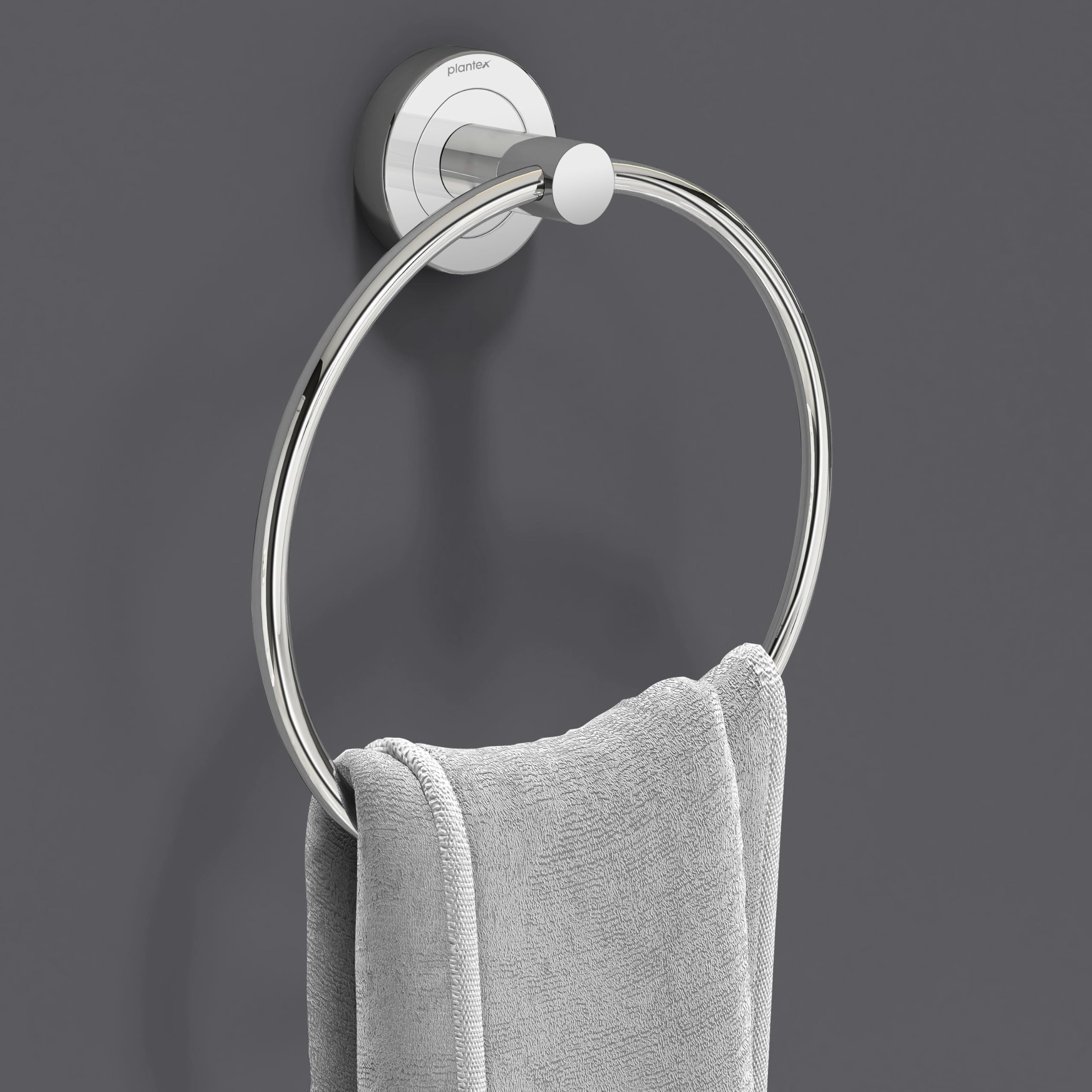 Stainless Steel Towel Hanger for Bathroom - Compact Towel Holder, Napkin Rack for Wash Basin, Durable Towel Ring - Bathroom Accessories (1 Pack) - Perfect for Small Spaces, Apartments & Modern Bathrooms