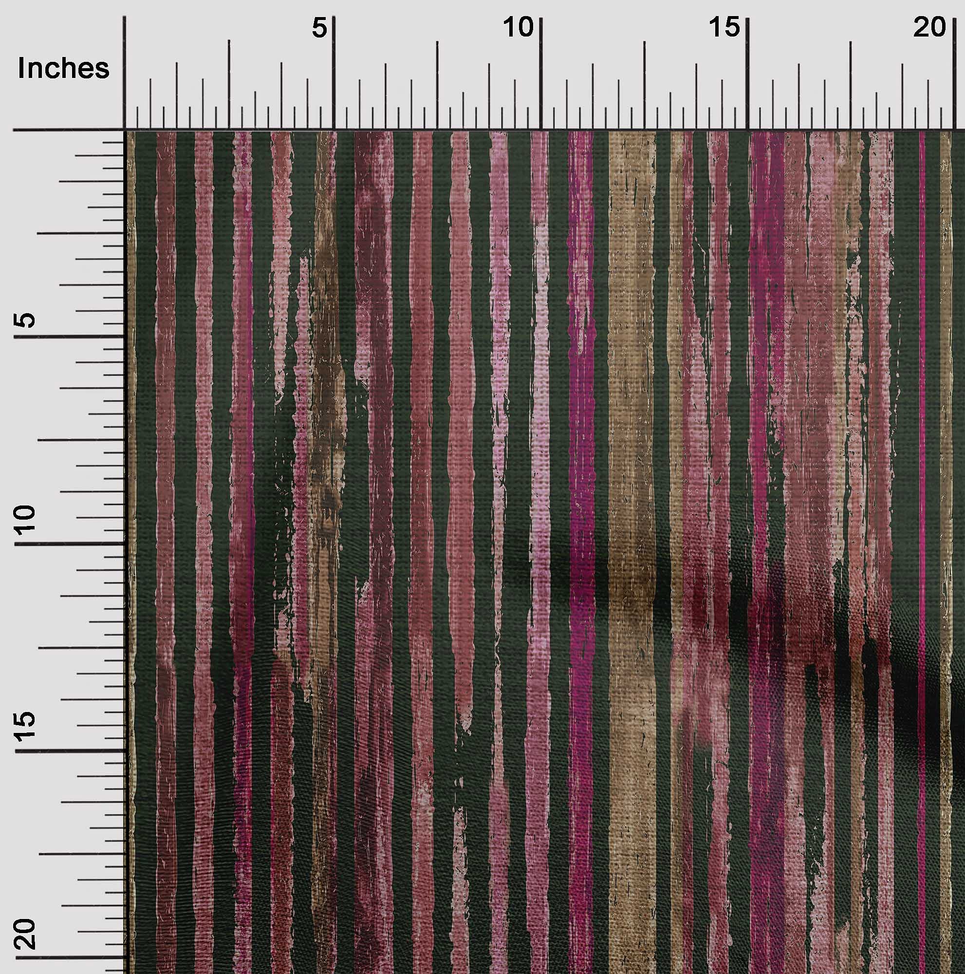 oneOone Cotton Flex Fuschia Pink Striped Fabric - 40 Inch Wide Dress Material for Sewing & DIY Projects | Perfect for Dresses, Skirts & Home Decor