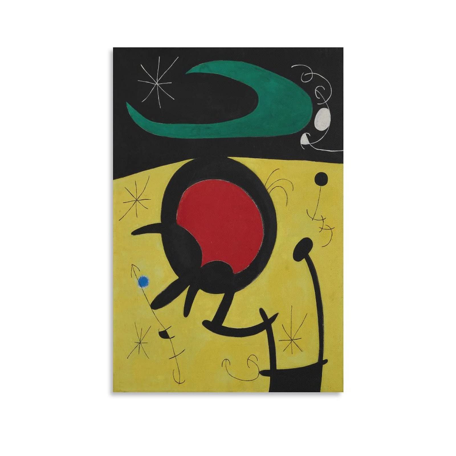 Joan Miro Flight of Birds Surrealist Art Print - Catalan Painter Wall Decor Poster 20x30 inch (50x75cm) - Modern Bedroom Aesthetic, Living Room Art, Office Decor Gift