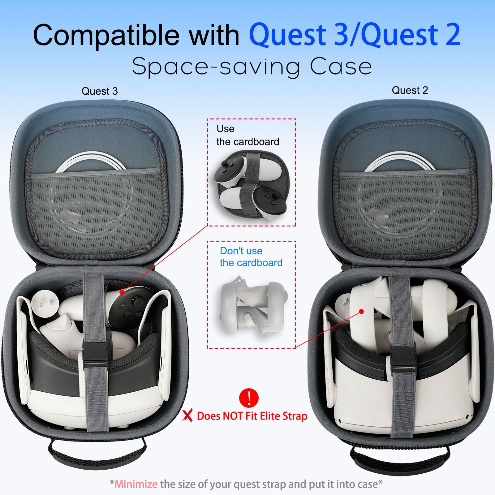 Premium Hard Travel Case for Meta Quest 3S/3/2 & Apple Vision Pro - Protective Storage for VR Headsets & Controllers with Lens Cover - Perfect for Gaming, Travel & VR Accessories Organization