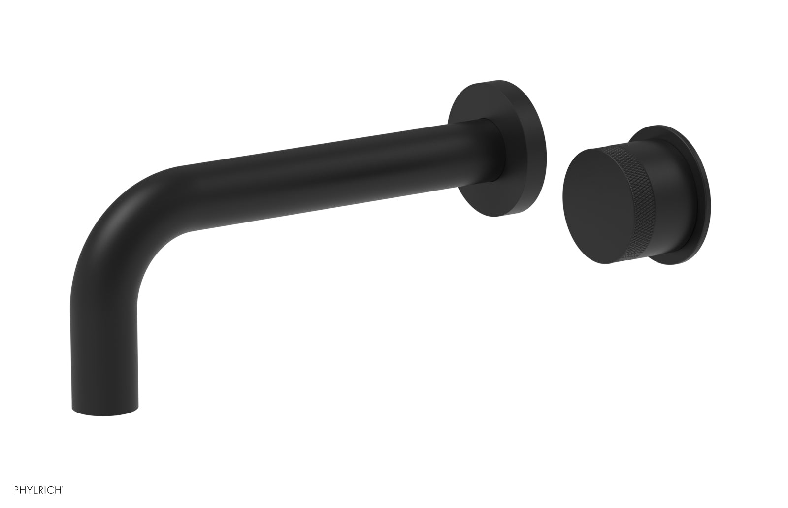 Basic II Single Handle Wall Lavatory Faucet Set with Knurled Handle - 230 18 - Perfect for Bathroom Sink, Powder Room, and Guest Bath Installation