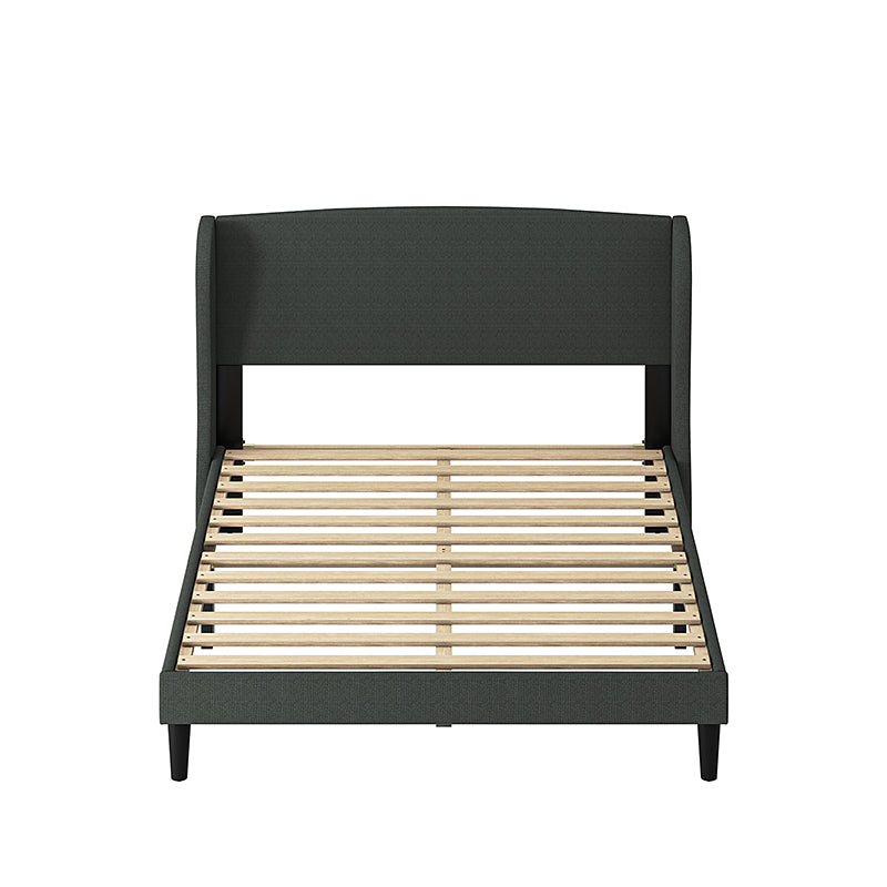 Baotist Upholstered Wingback Platform Bed Frame - Queen Size Modern Bedroom Furniture for Master Bedroom, Guest Room & Apartment