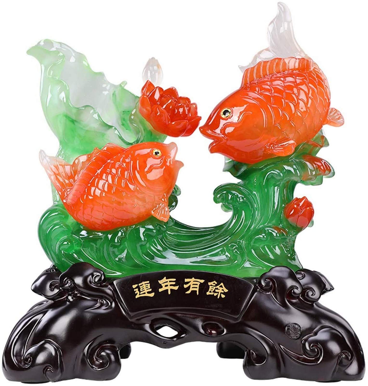 Feng Shui Wealth Carp Statue - Lucky Ornament for Home & Office Decor, Creative Tabletop Decoration, Good Fortune Gift for Housewarming & Business